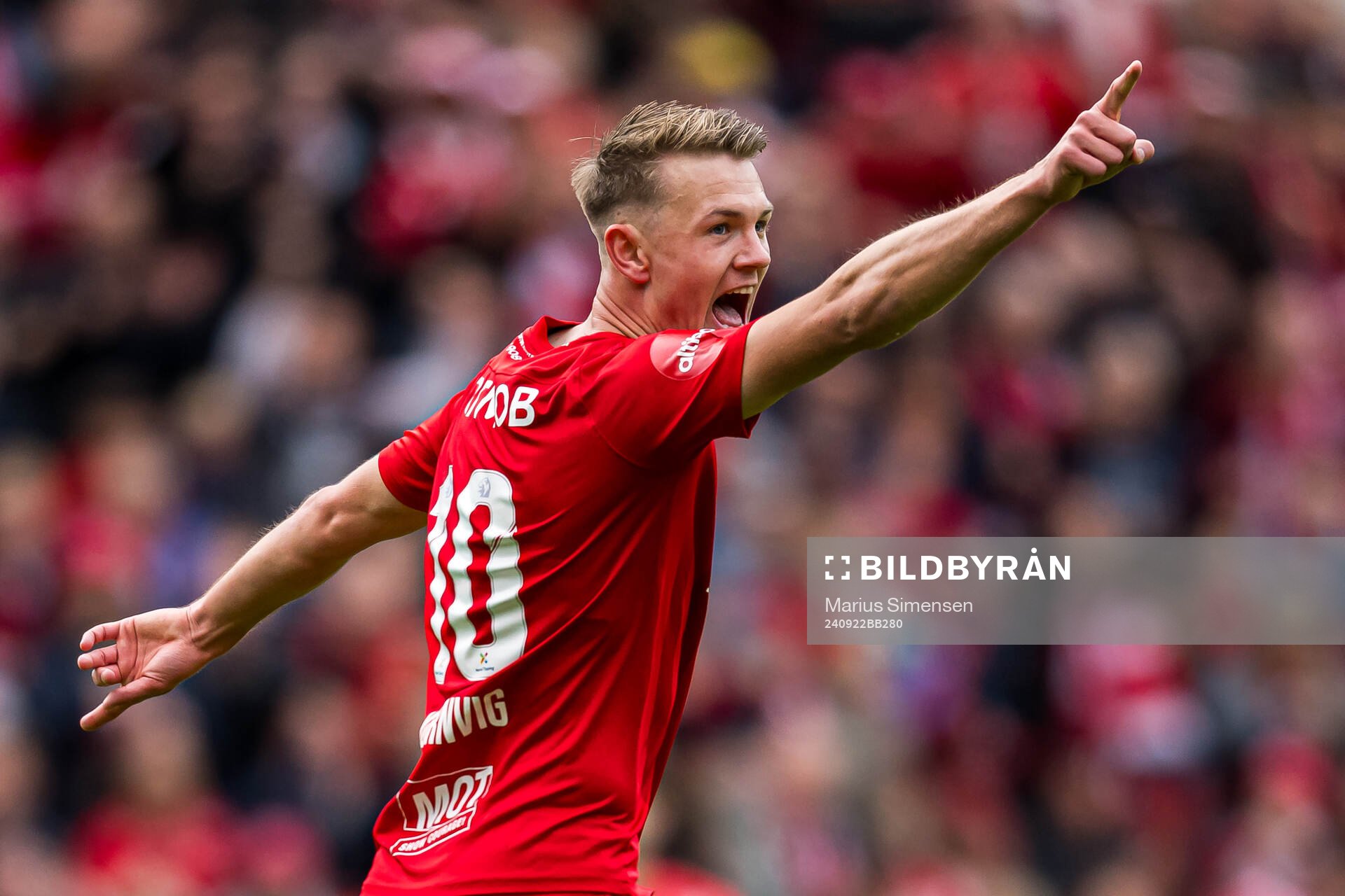 Emil Kornvig of Brann celebrates
