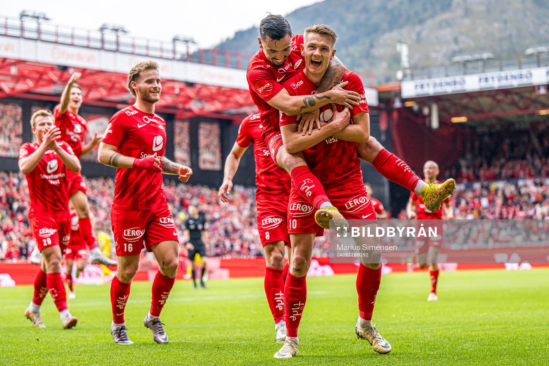 Emil Kornvig of Brann celebrates