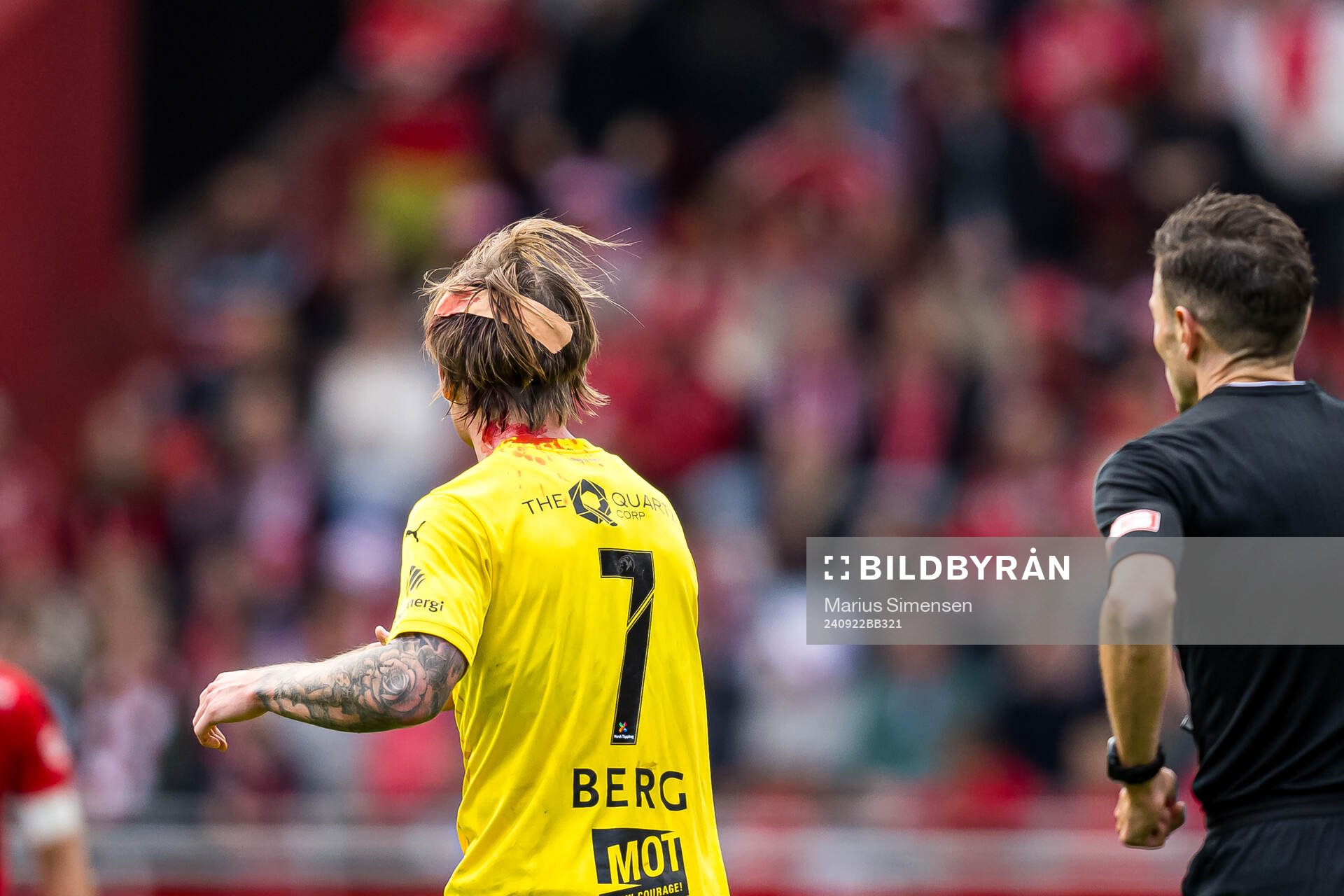 Patrick Berg of Bodø/Glimt with an injury