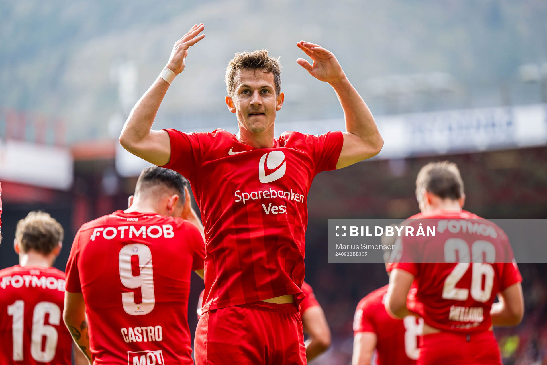 Sander Erik Kartum of Brann celebrates