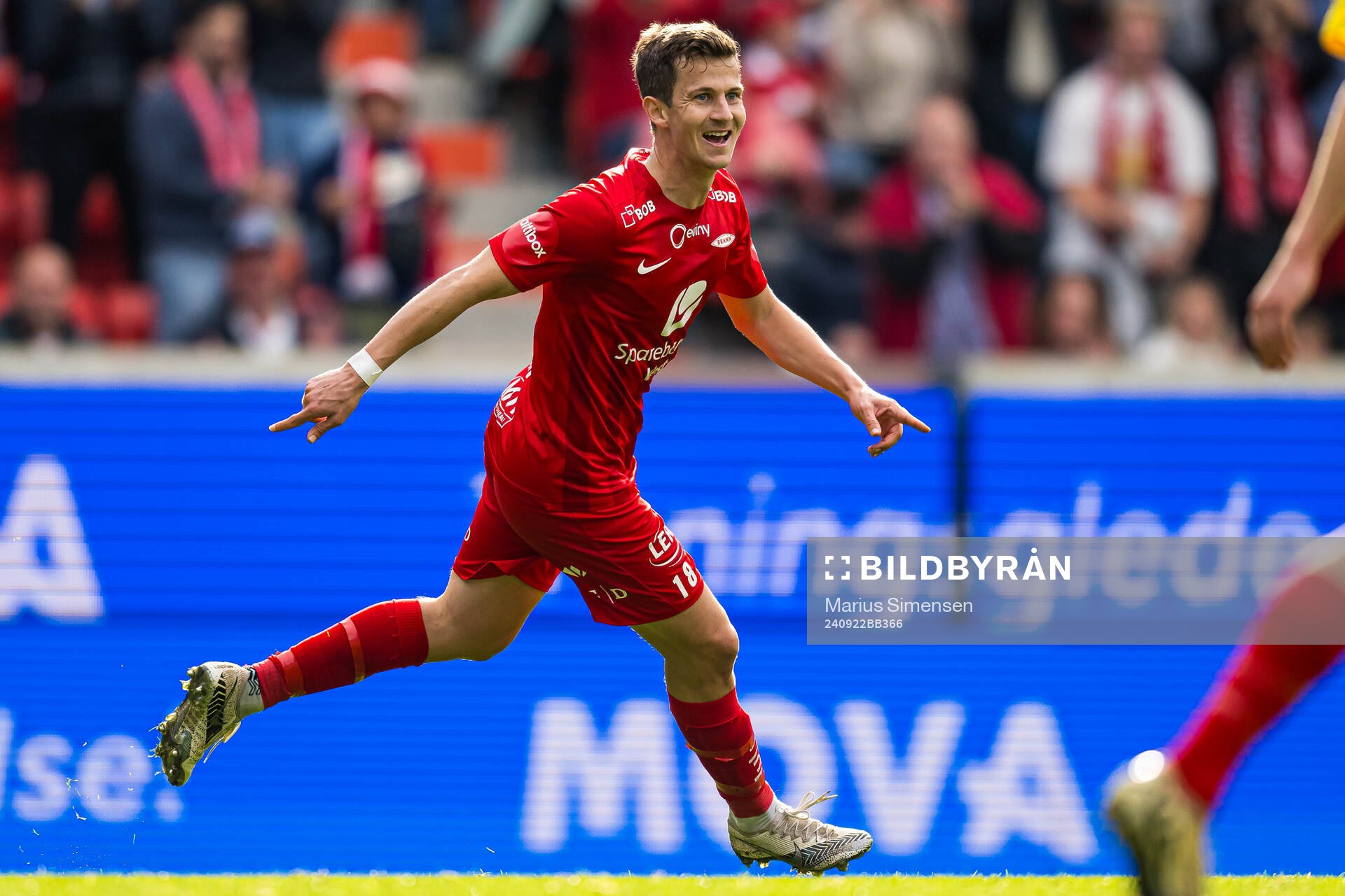 Sander Erik Kartum of Brann celebrates