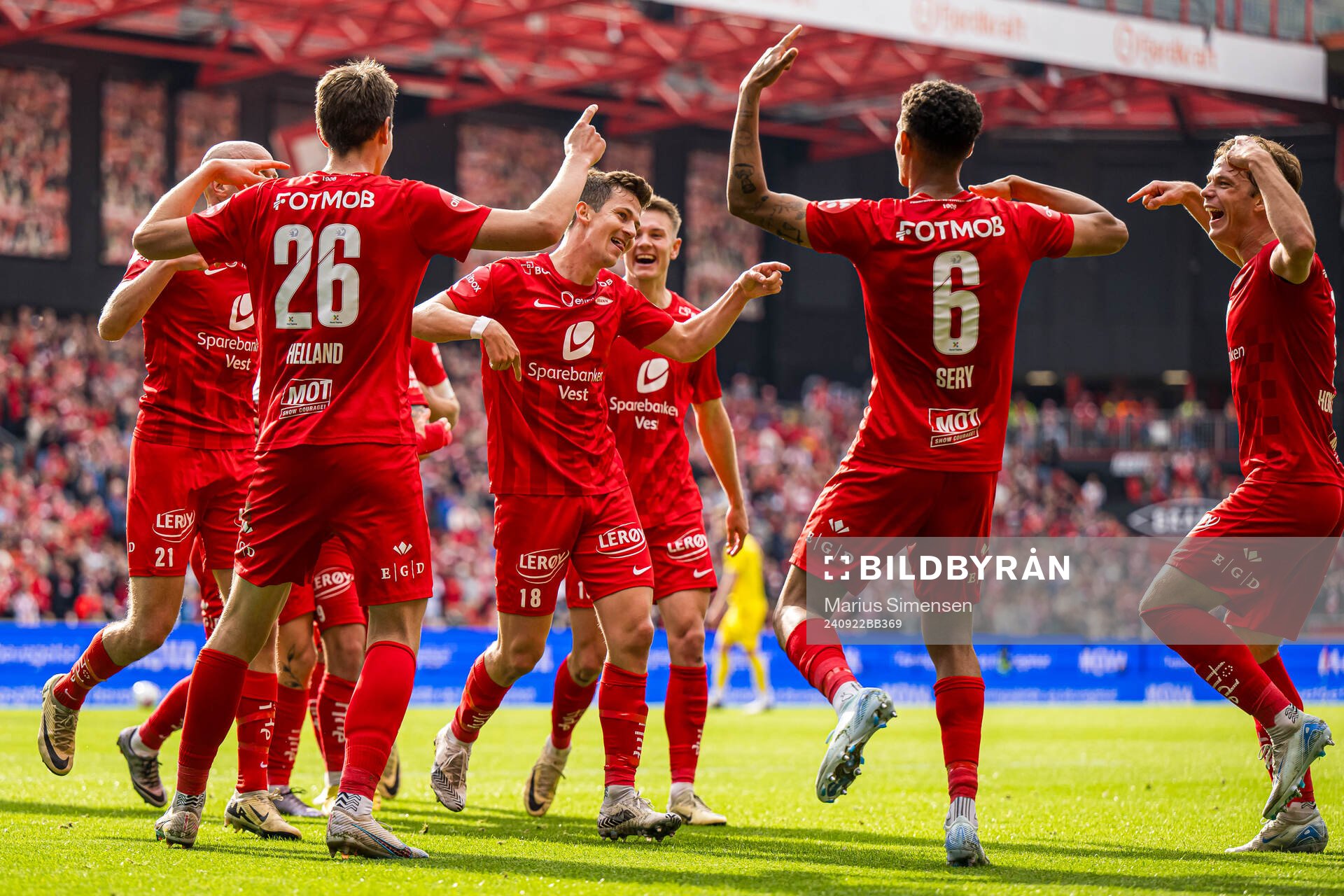 Sander Erik Kartum of Brann celebrates