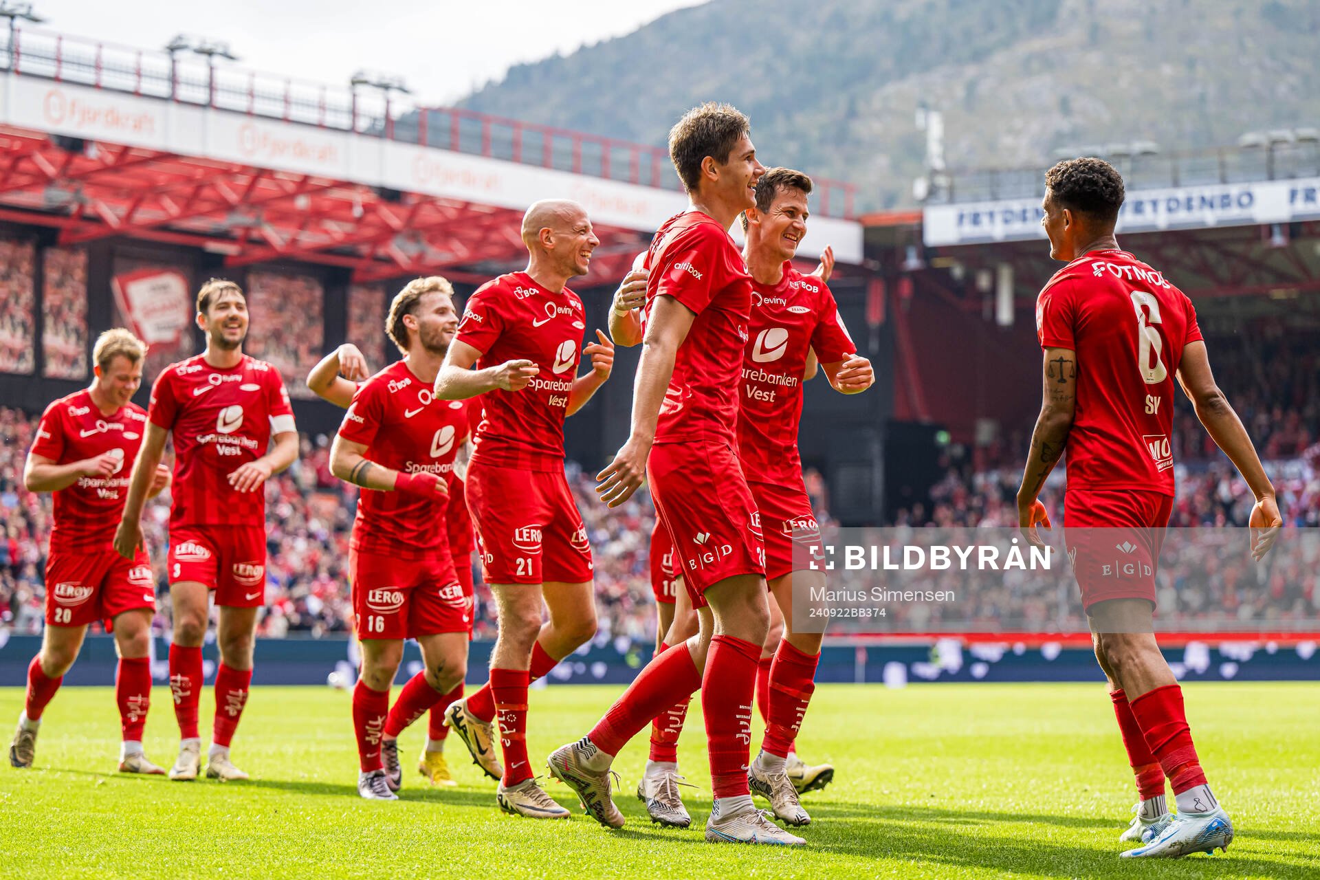 Sander Erik Kartum of Brann celebrates