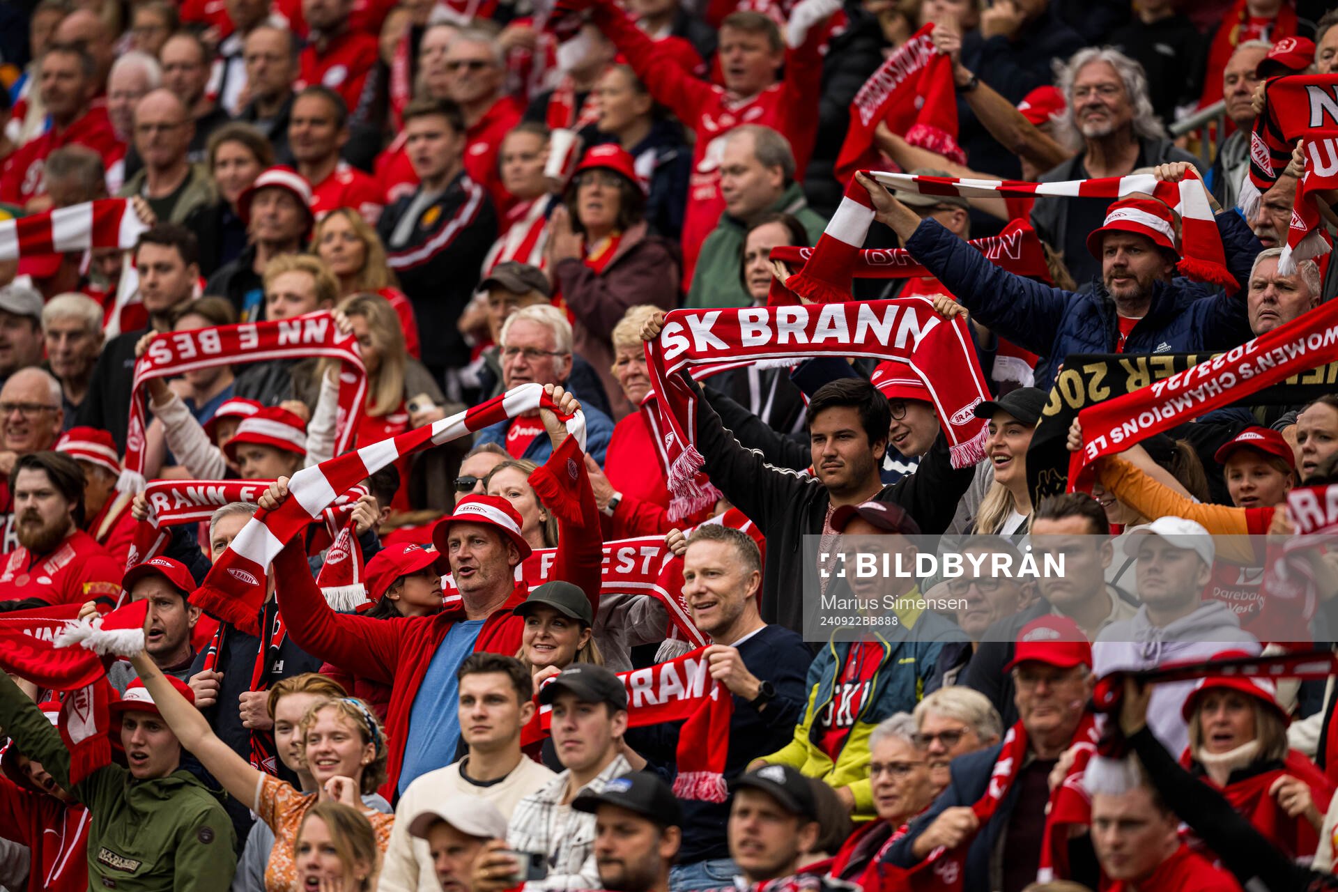 Spectators in the stands