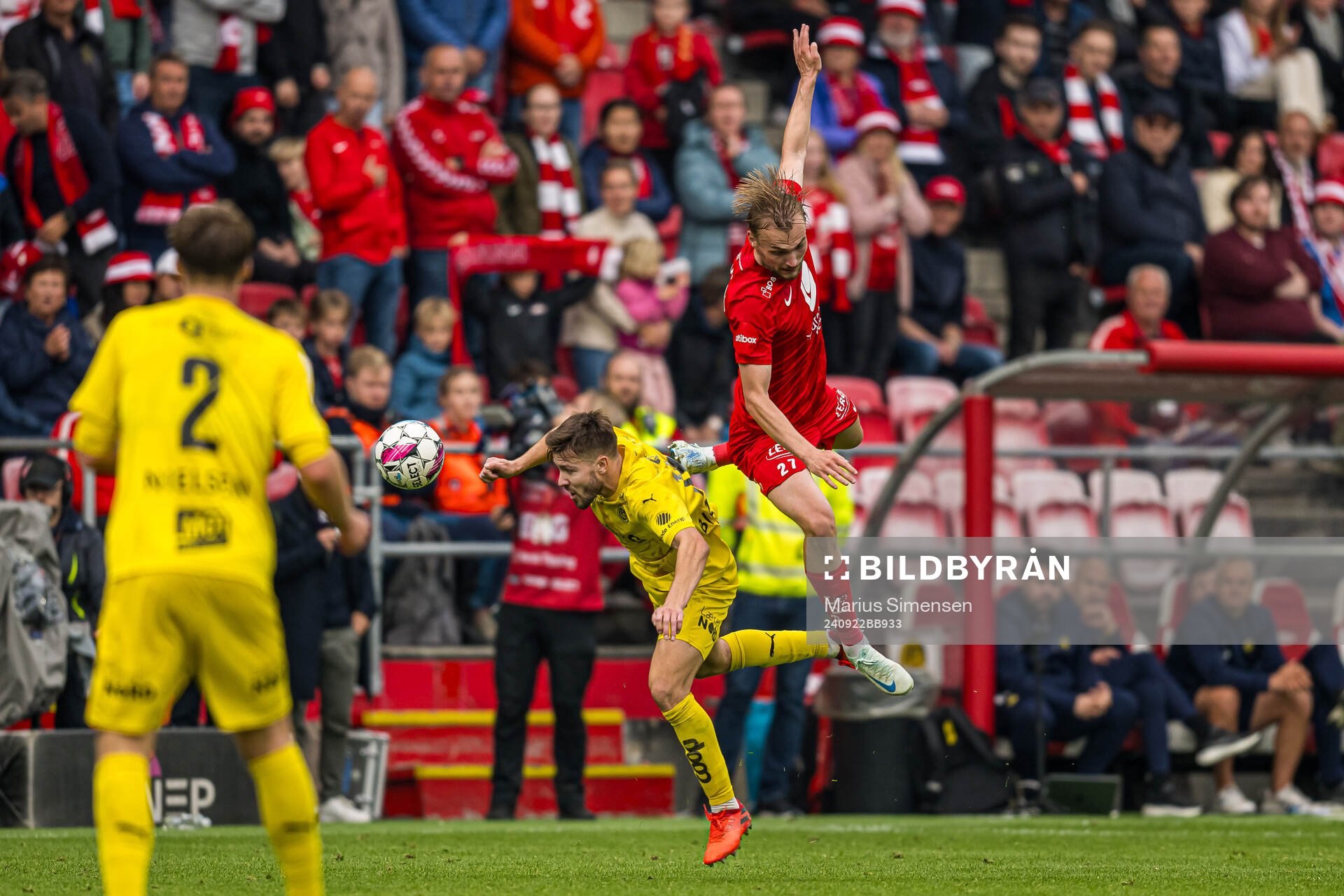 Fredrik André Bjørkan of Bodø/Glimt and Mads Berg Sande