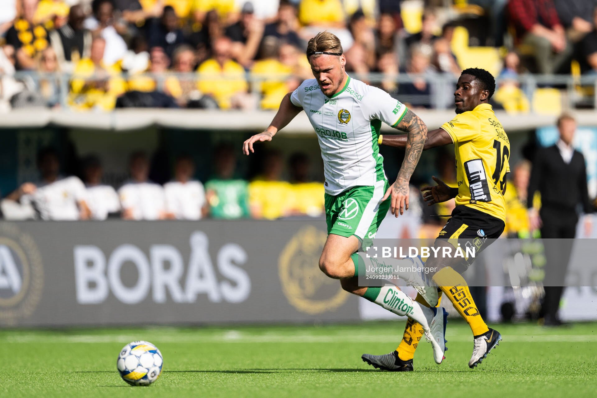 Hammarbys Victor Eriksson och Elfsborgs Michael Baidoo