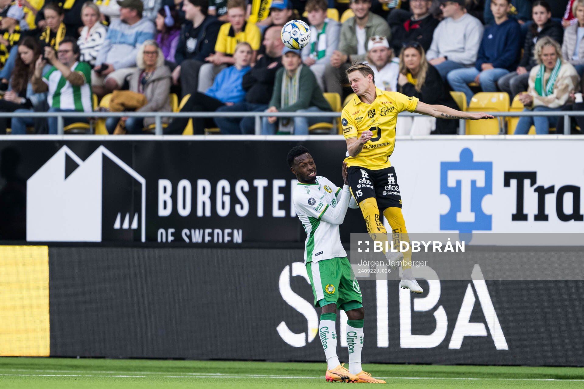 Hammarbys Shaquille Pinas och Elfsborgs Simon Hedlund