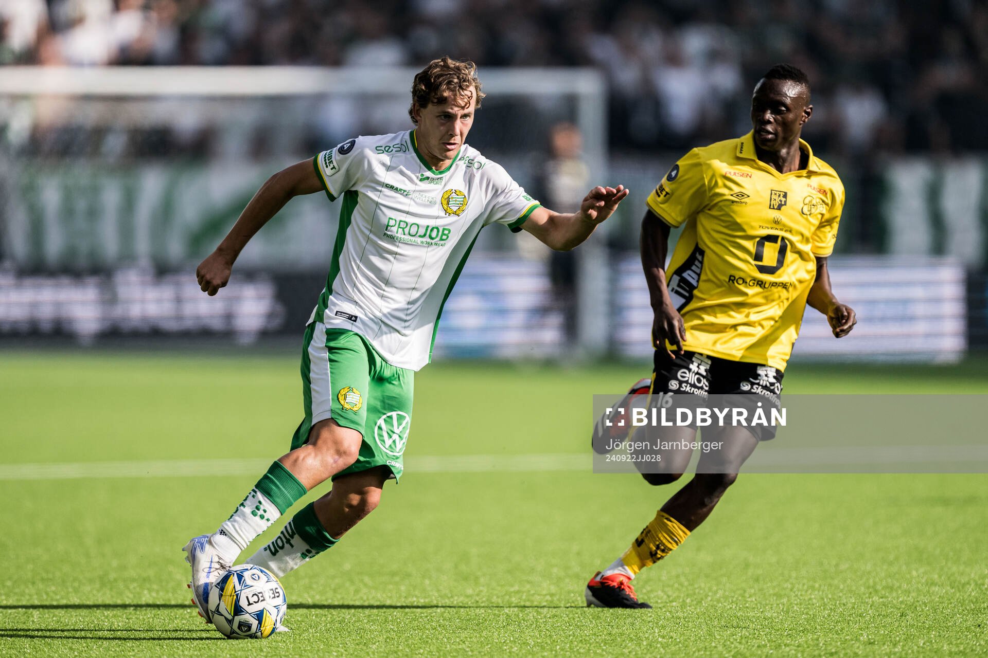Hammarbys Hampus Skoglund och Elfsborgs Timothy Noor Ouma