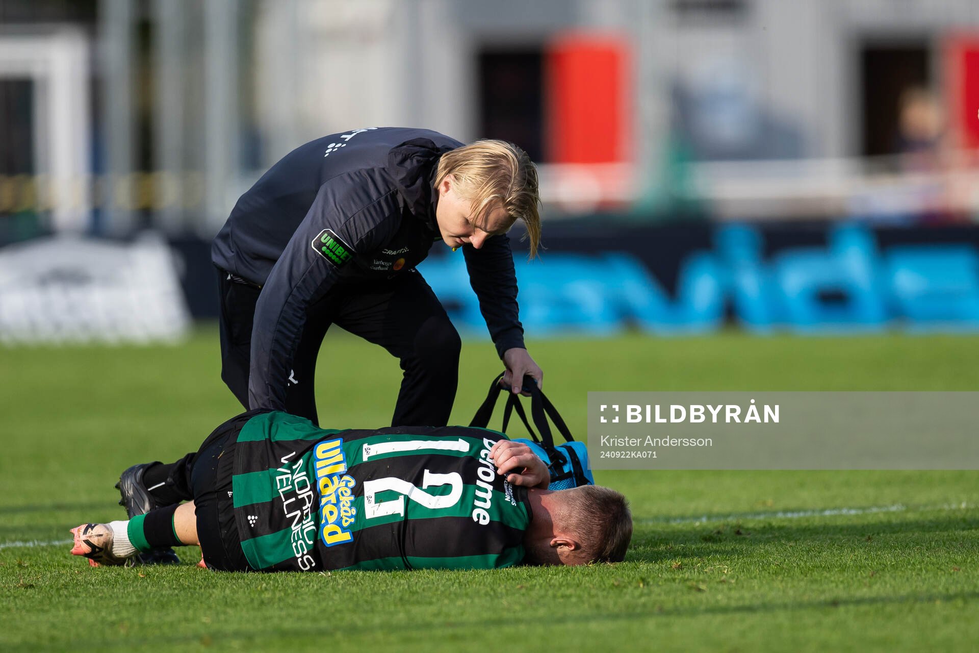 Varbergs Kevin Custovic  med skada