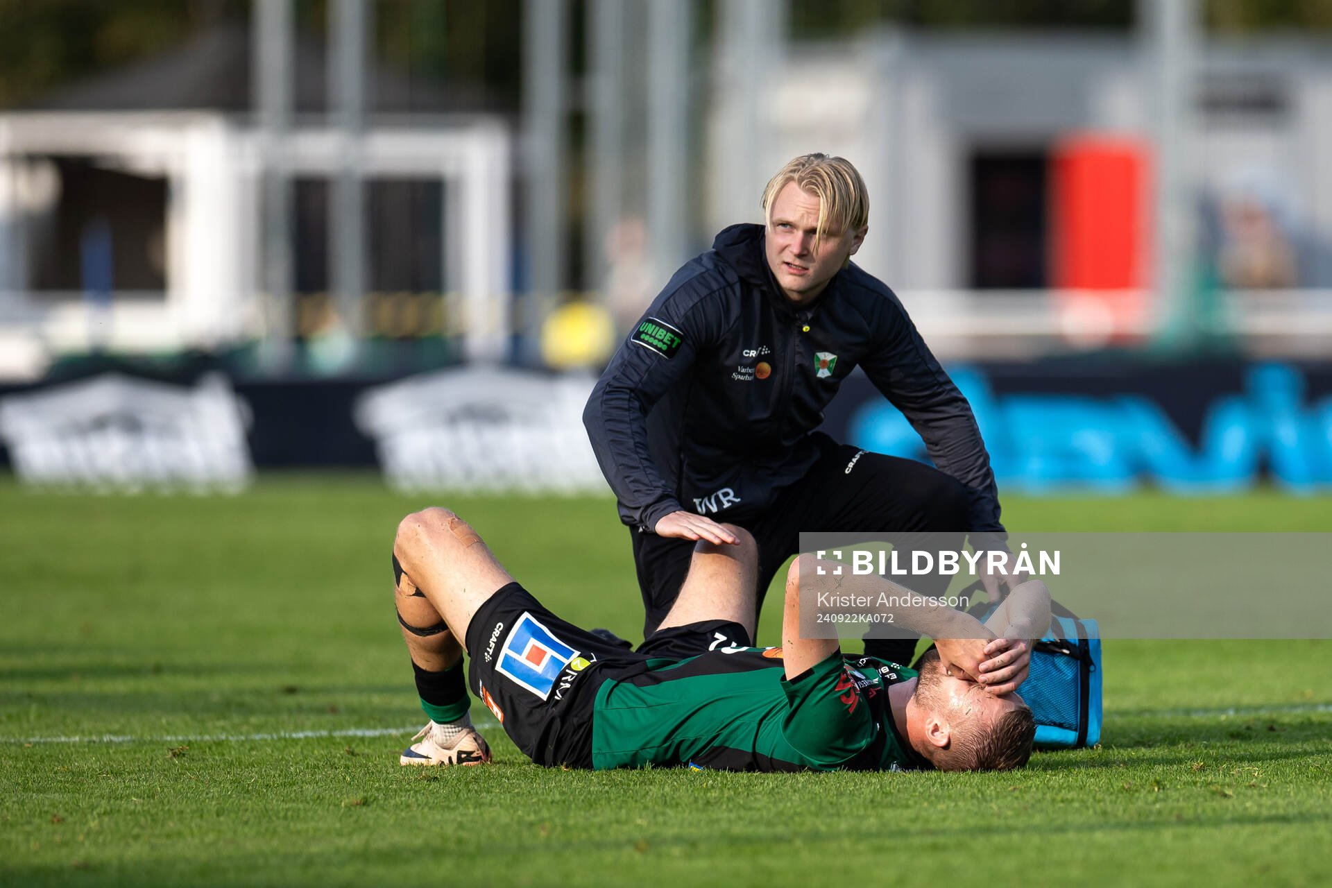 Varbergs Kevin Custovic  med skada