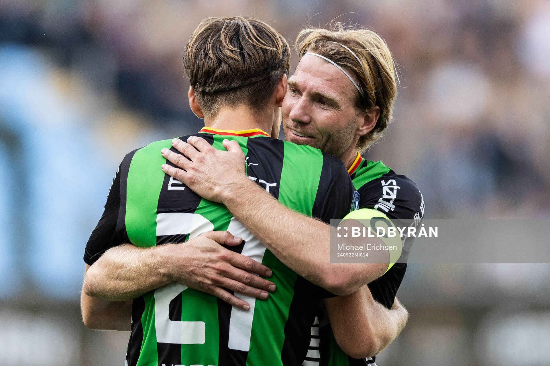GAIS Axel Henriksson jublar med August Wängberg