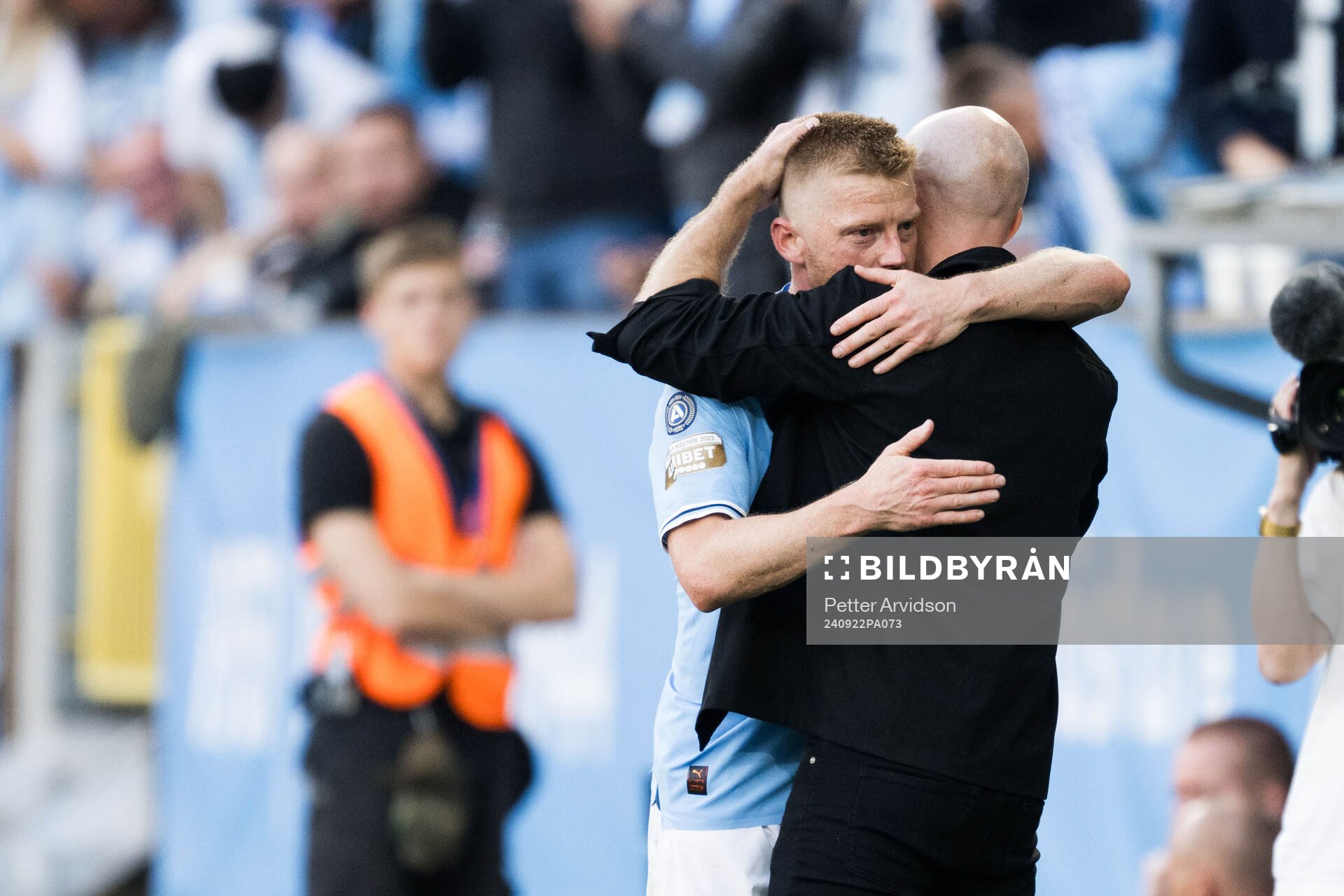 Malmö FFs Anders Christiansen med tränare Henrik Rydström
