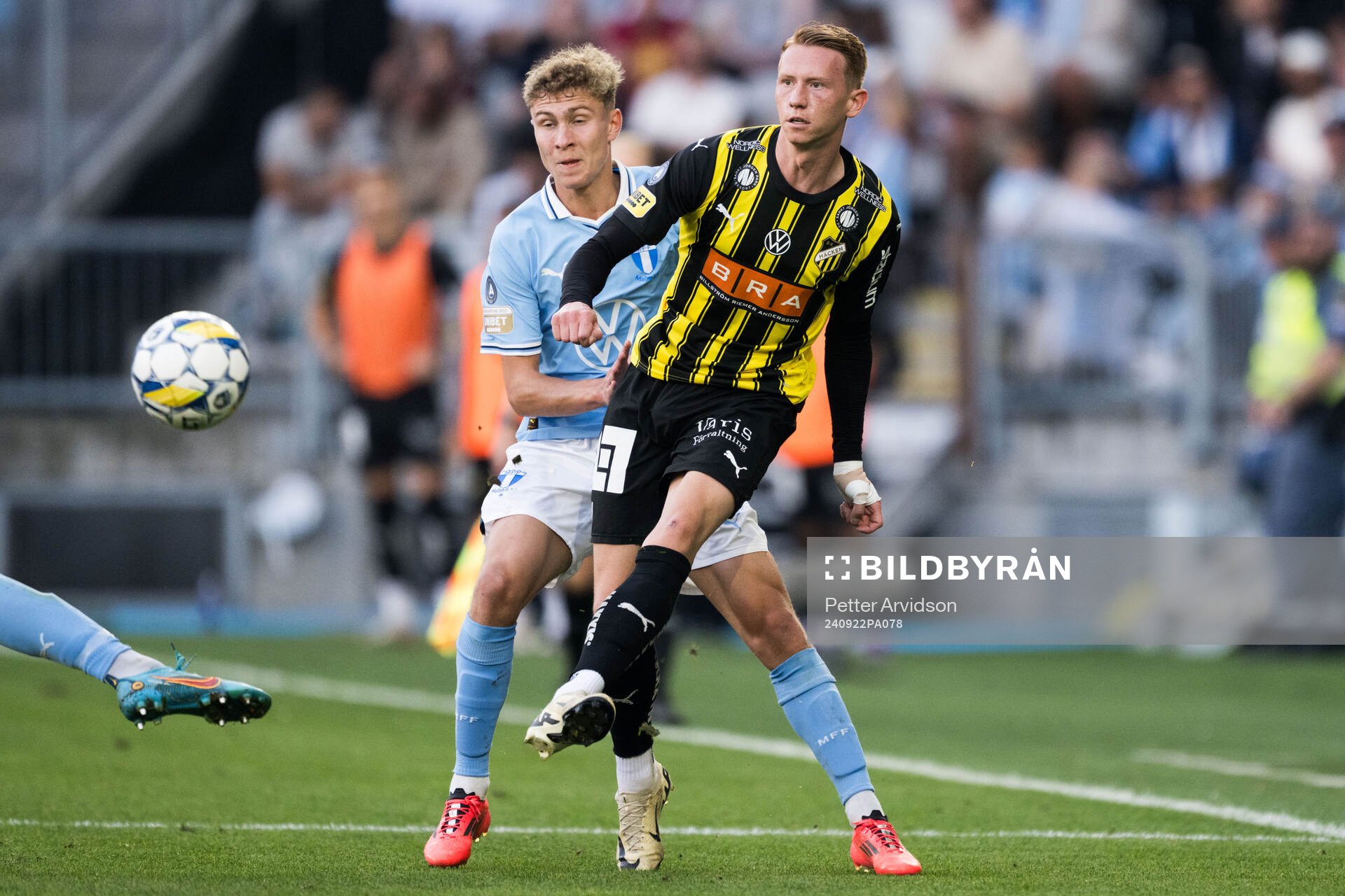 Malmö FFs Hugo Bolin och Häckens Julius Lindberg