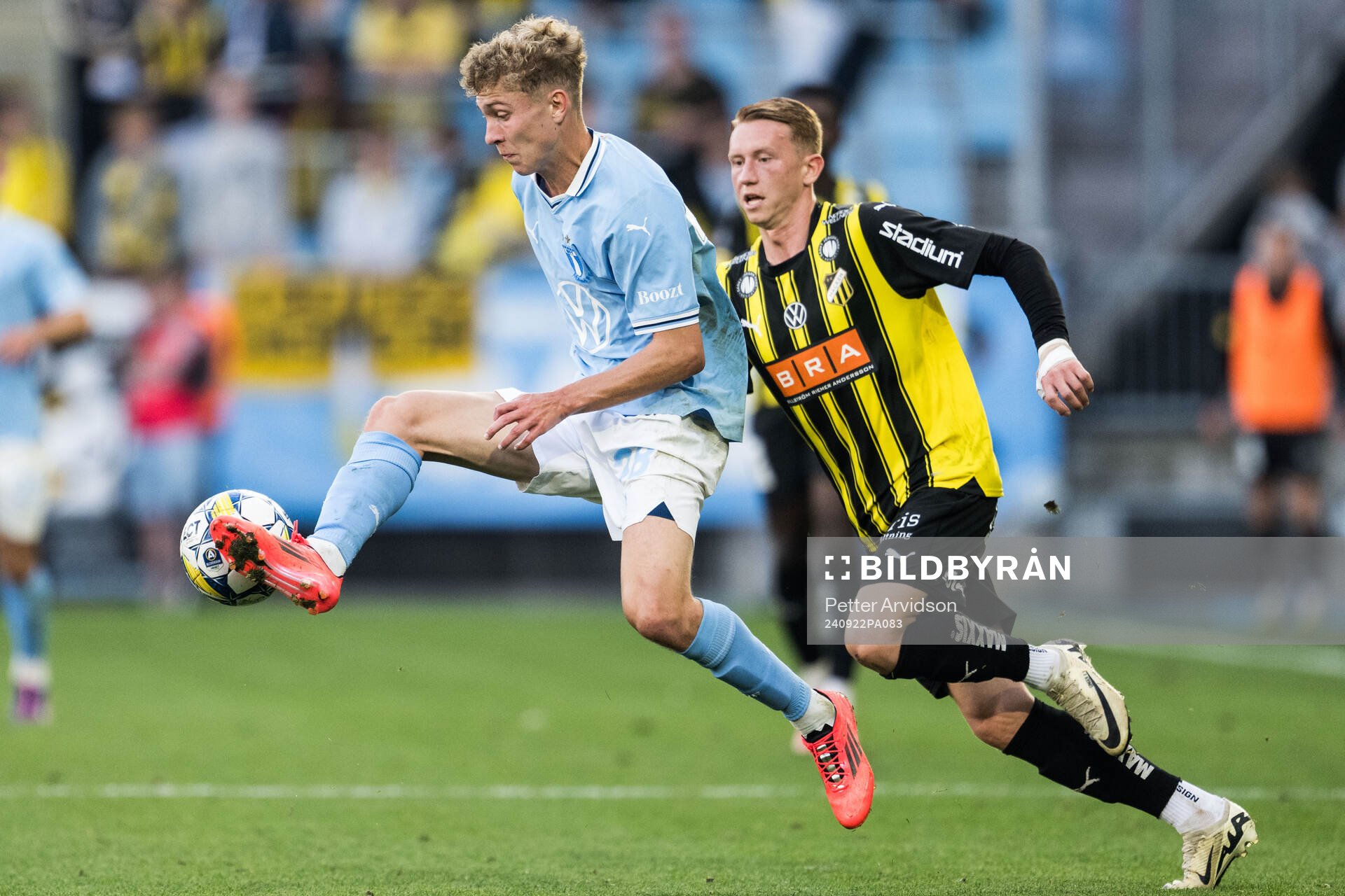 Malmö FFs Hugo Bolin och Häckens Julius Lindberg