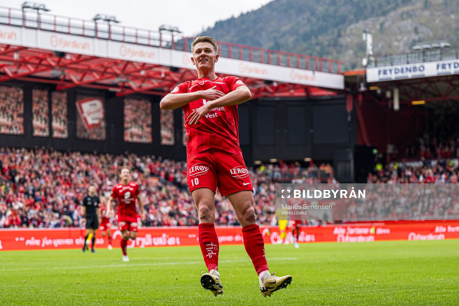 Emil Kornvig of Brann celebrates
