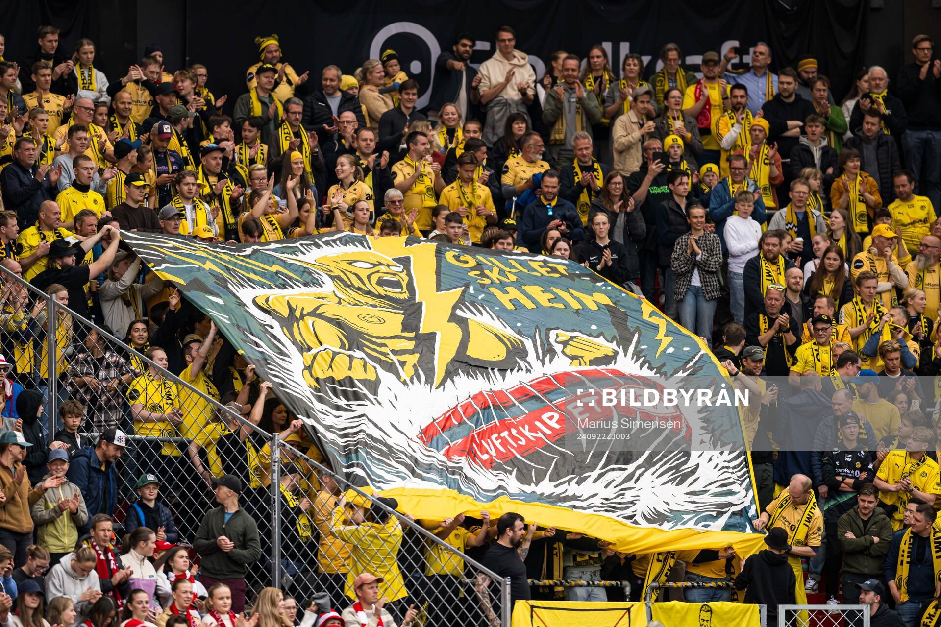 Spectators in the stands