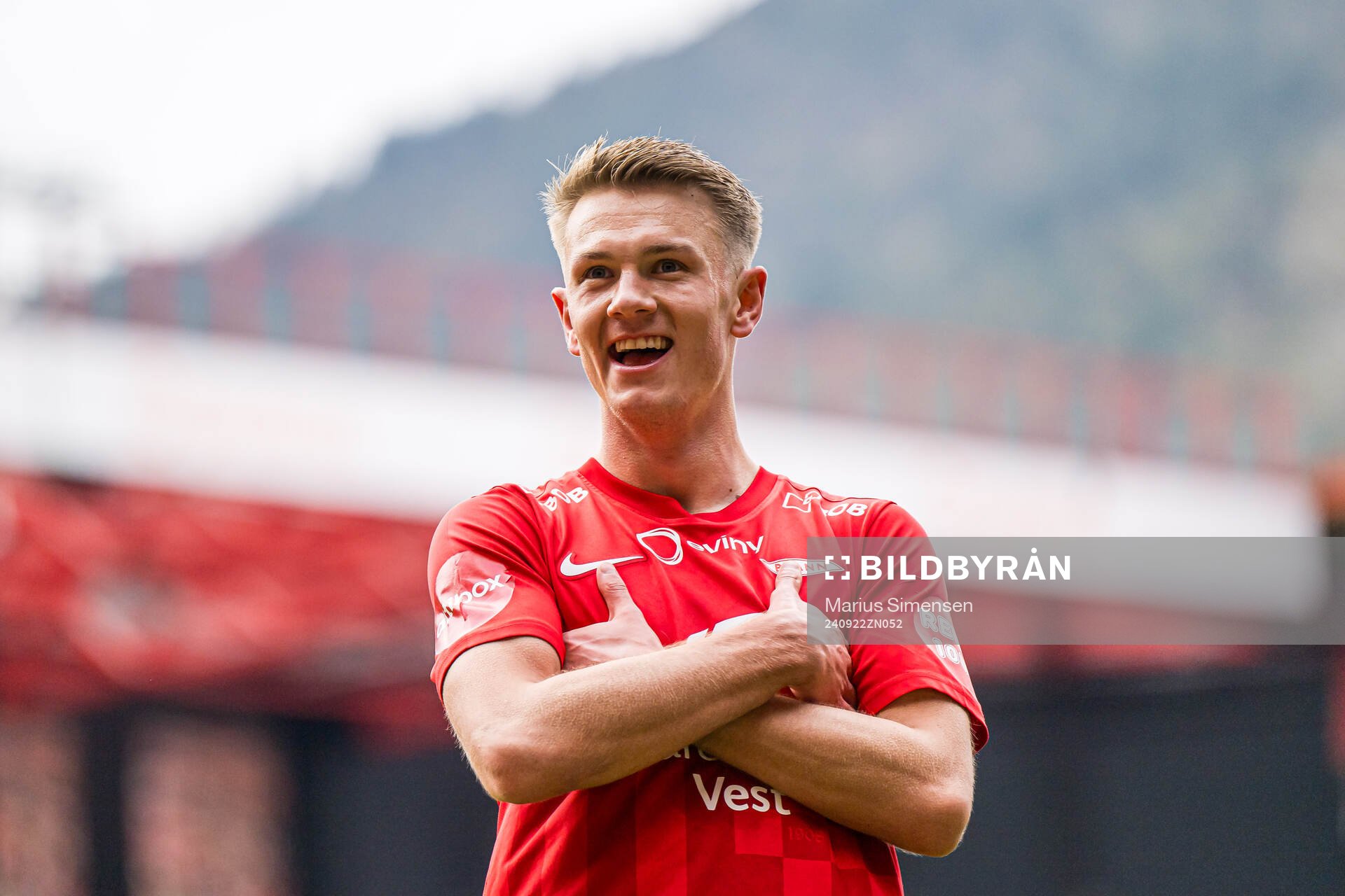 Emil Kornvig of Brann celebrates