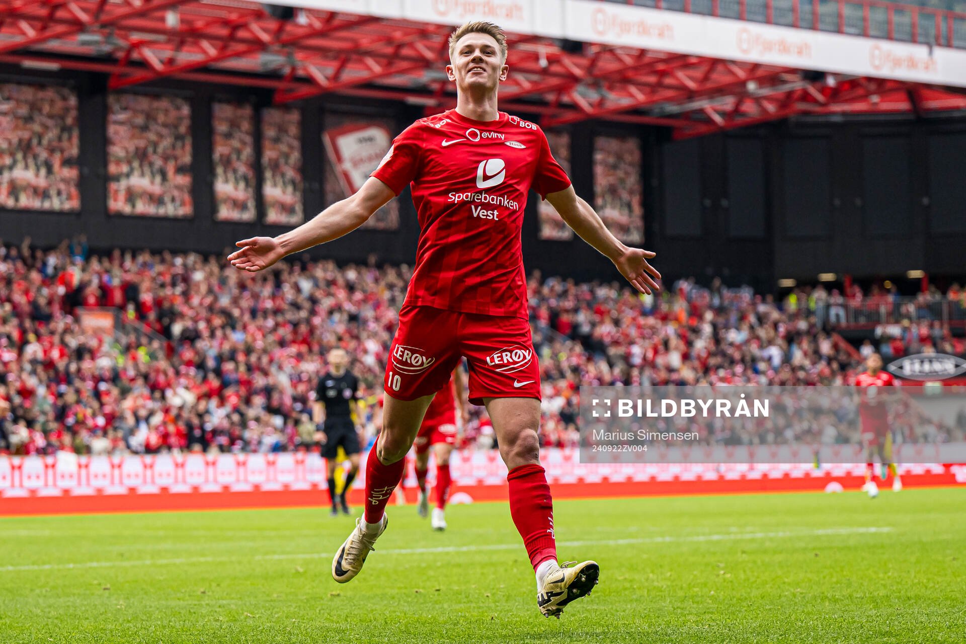Emil Kornvig of Brann celebrates