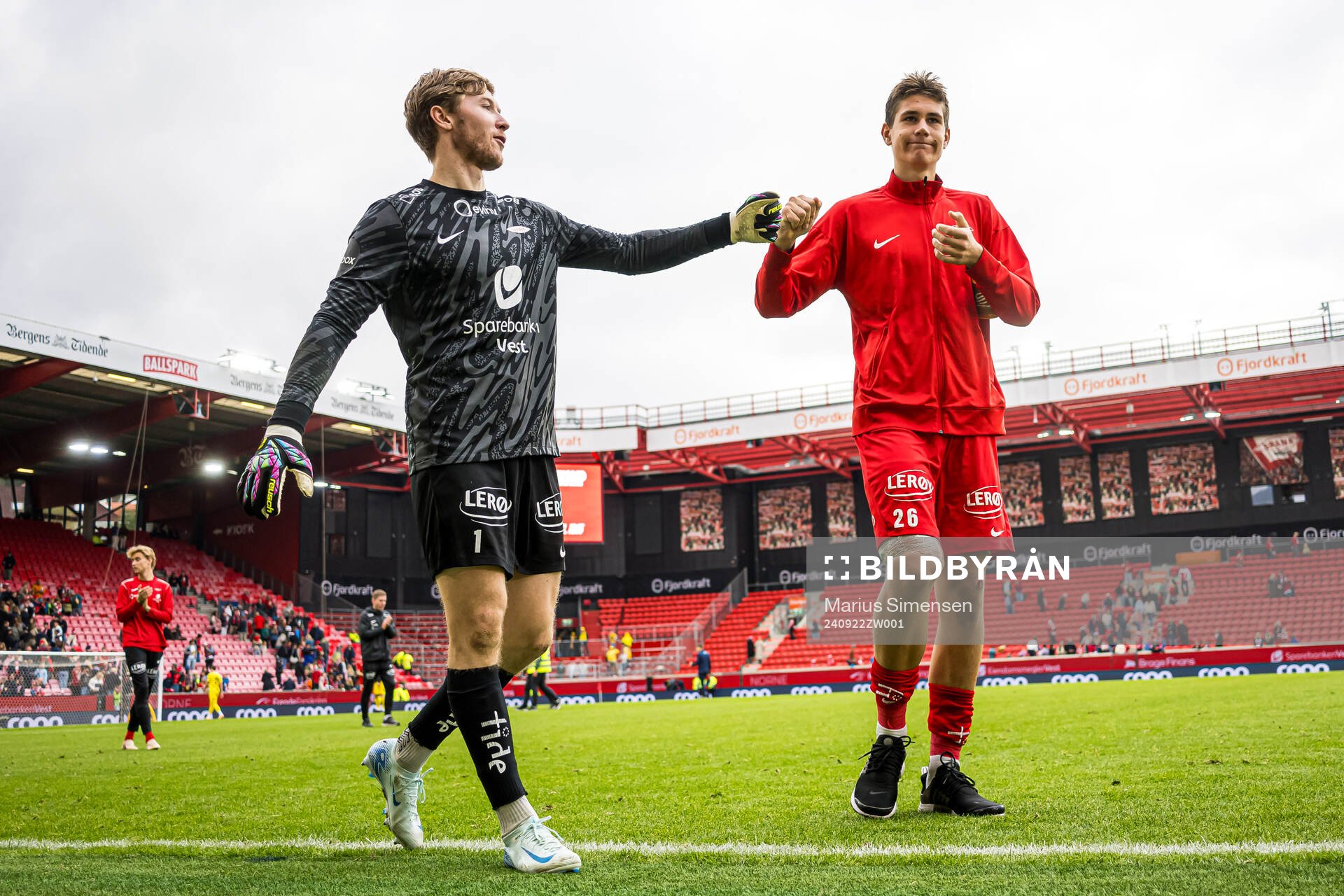 Mathias Dyngeland and Eivind Helland of Brann