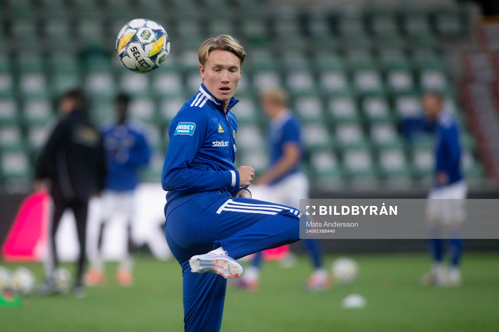 GIF Sundsvalls Marcus Burman innan fotbollsmatchen i