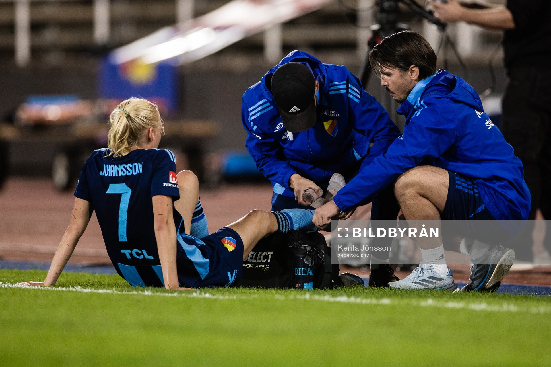Djurgårdens Stinalisa Johansson har ont