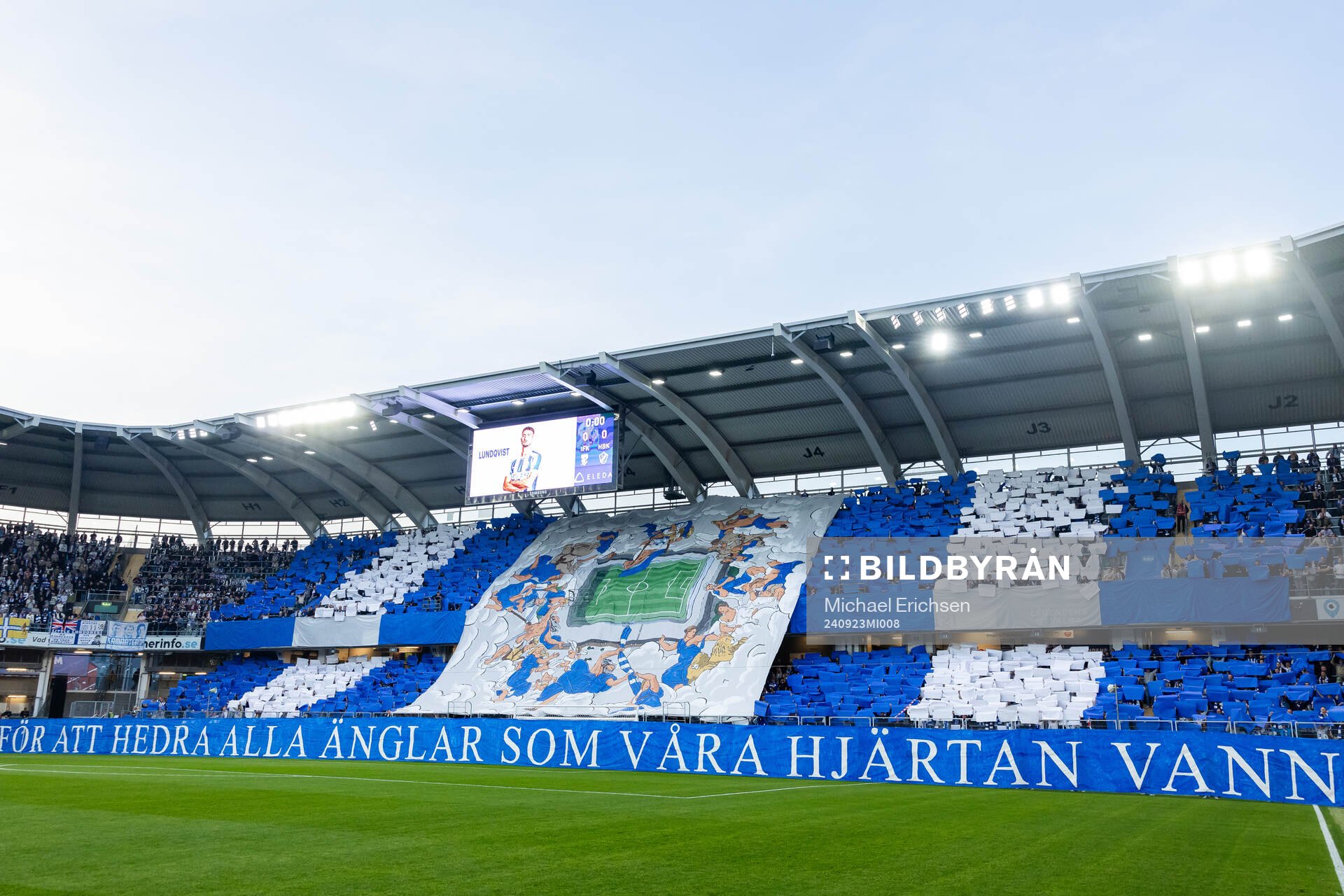 IFK Göteborgs supportrar med tifo
