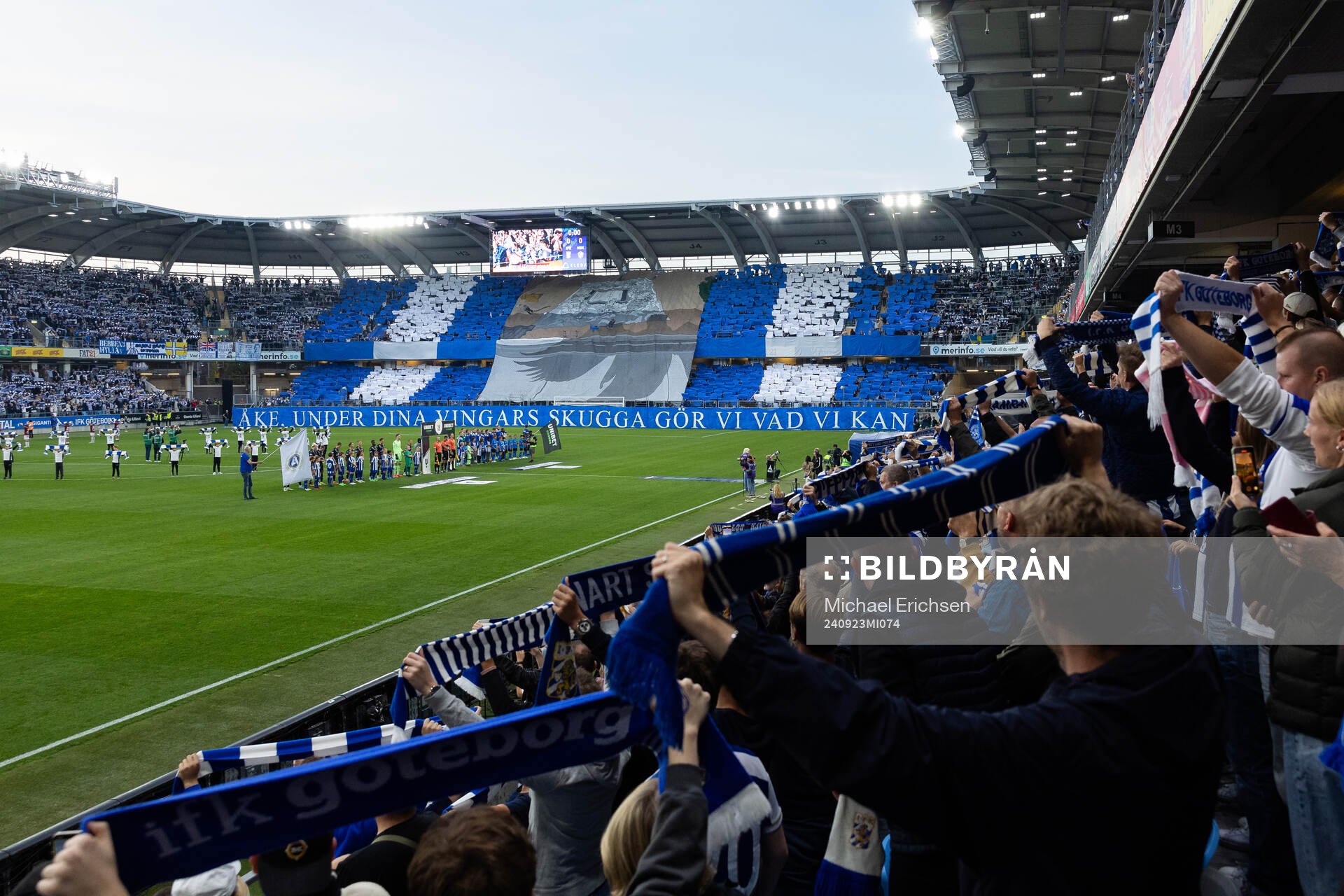 IFK Göteborgs klack med ett Tifo