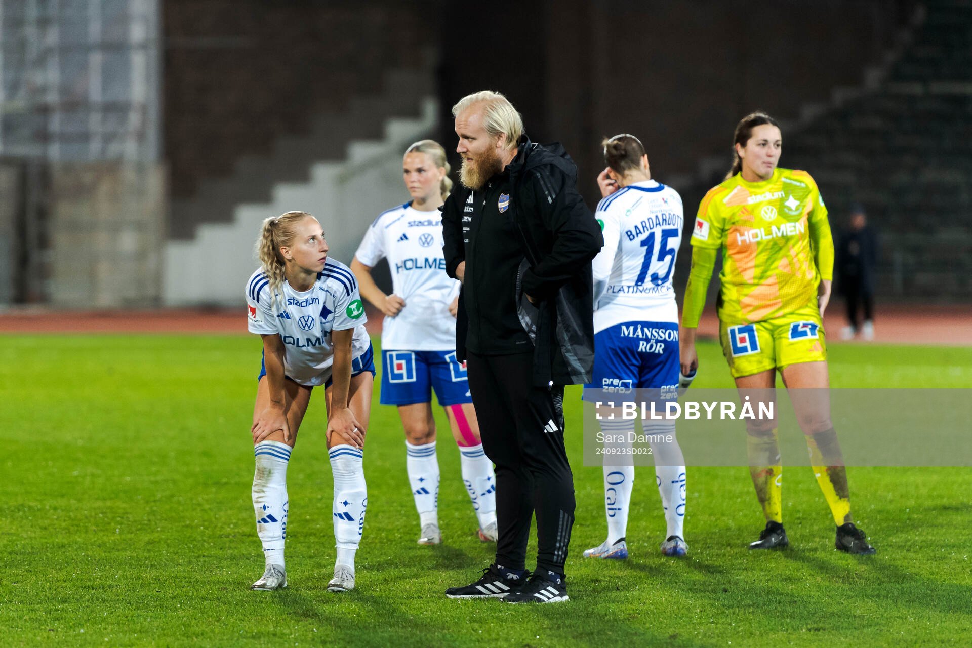IFK Norrköpings Samantha Cary och fystränare och
