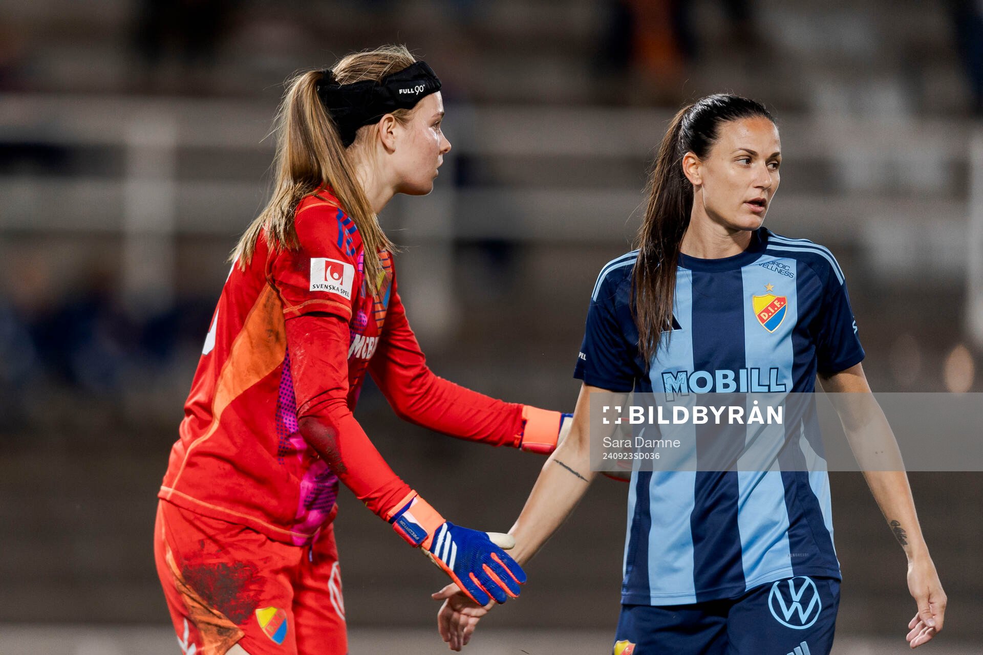 Djurgårdens målvakt Elvira Björklund och Djurgårdens