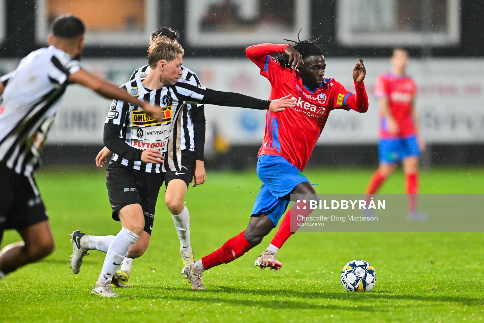 Landskronas Adam Egnell och Helsingborgs Benjamin Acquah