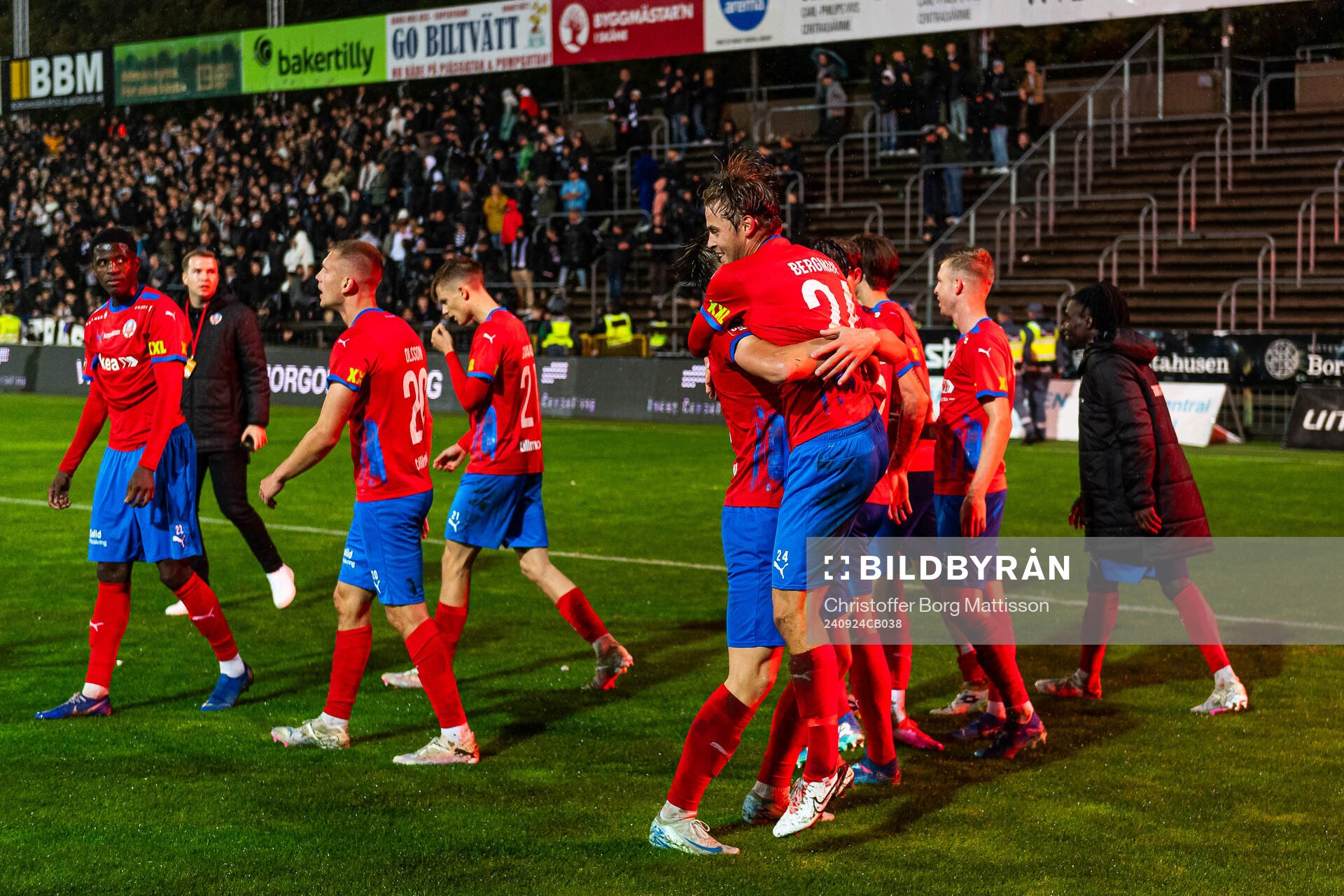 Helsingborgs spelare jublar