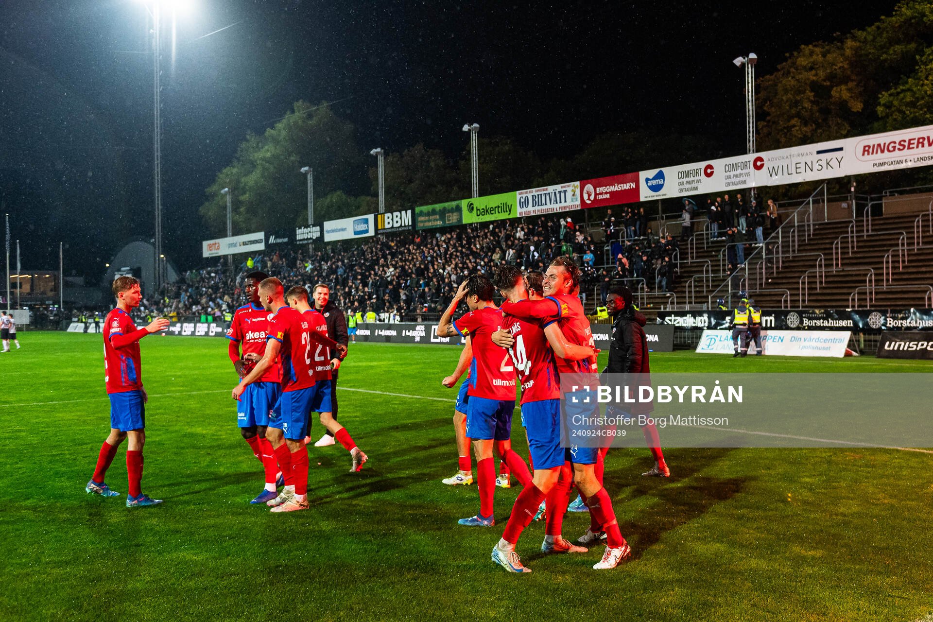 Helsingborgs spelare jublar
