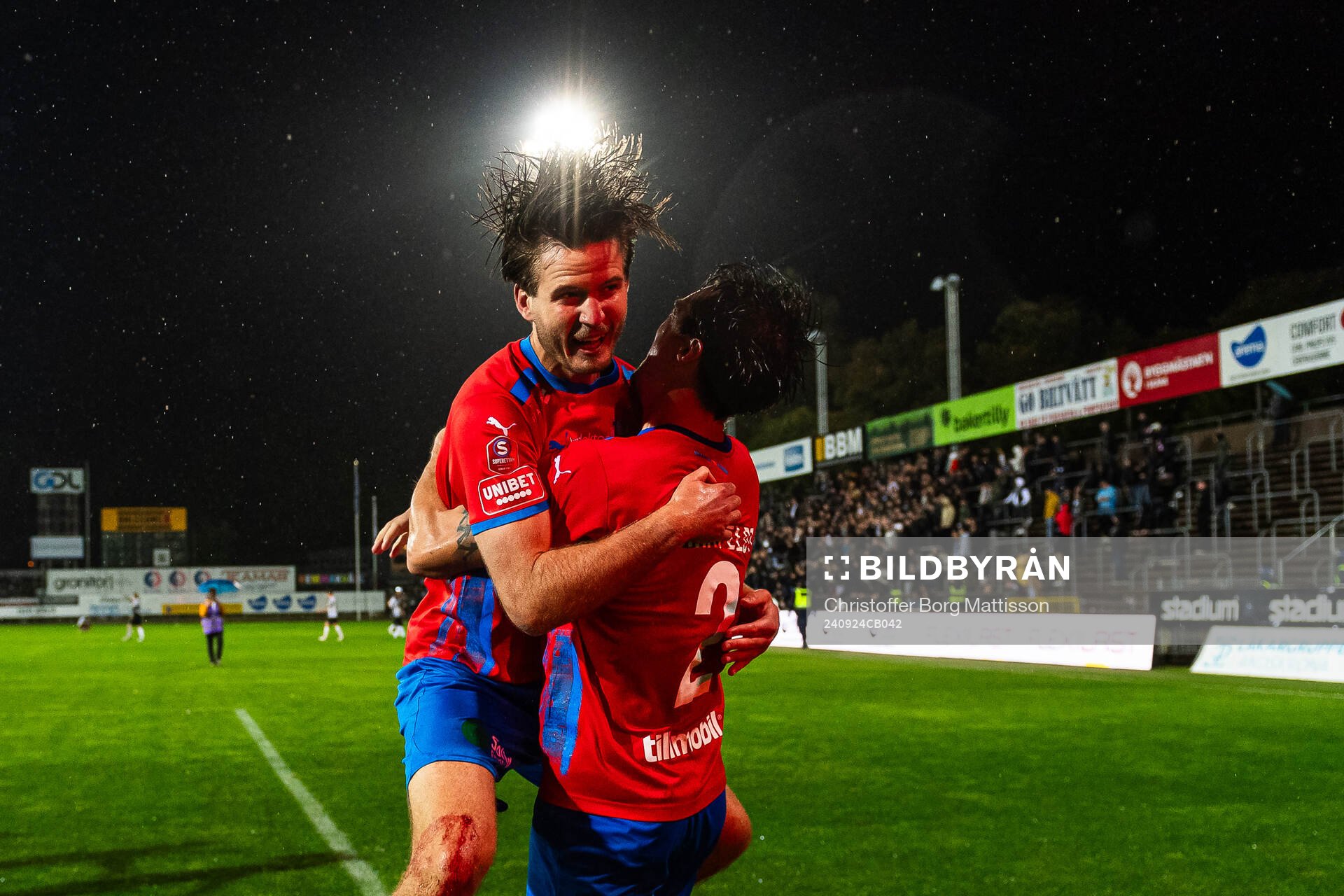 Helsingborgs Wilhelm Loeper och Jon Birkfeldt jublar