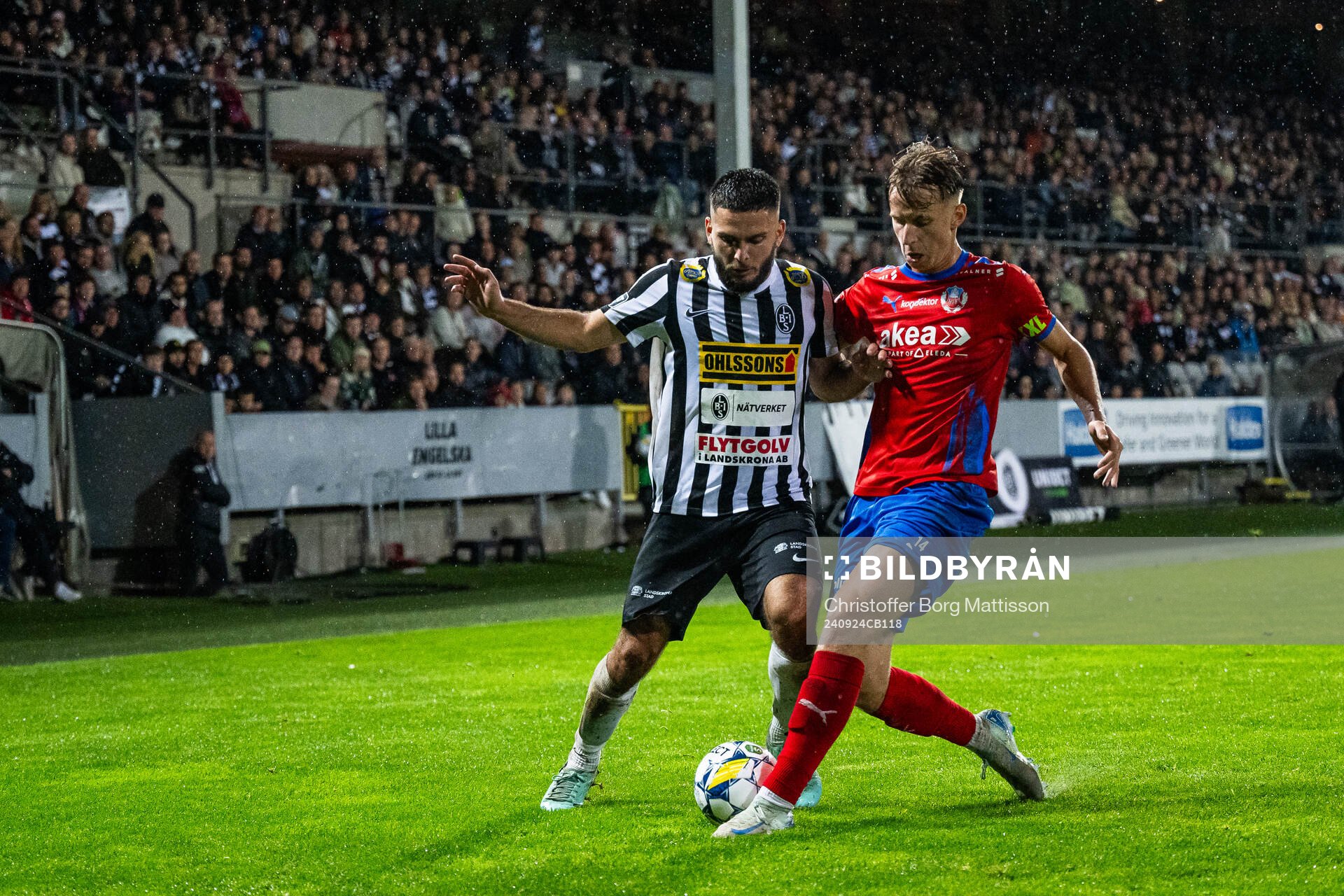 Landskronas Edi Sylisufaj och Helsingborgs Lukas Kjellnäs