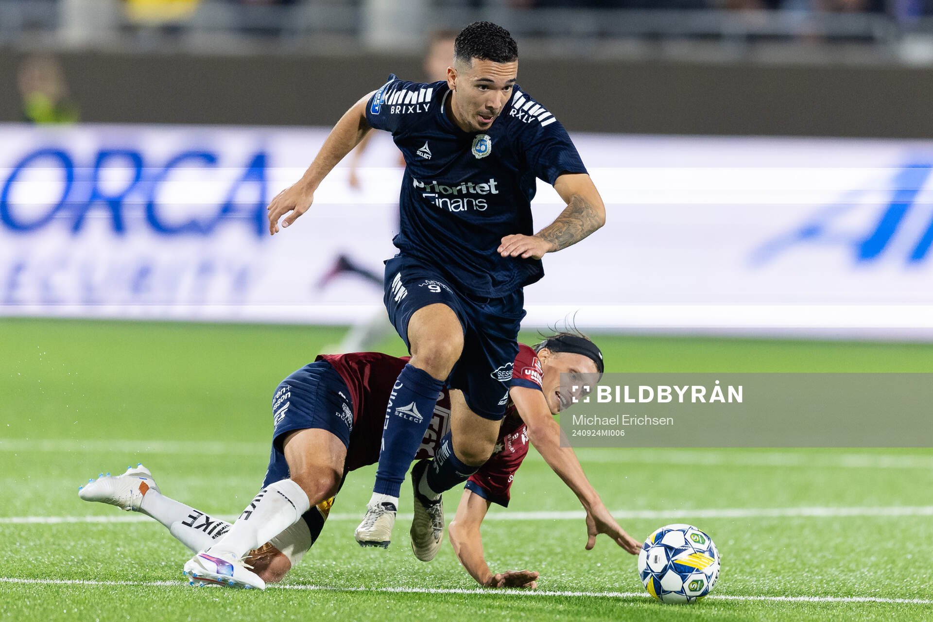 Örgrytes Charlie Vindehall och Utsiktens Lucas Lima