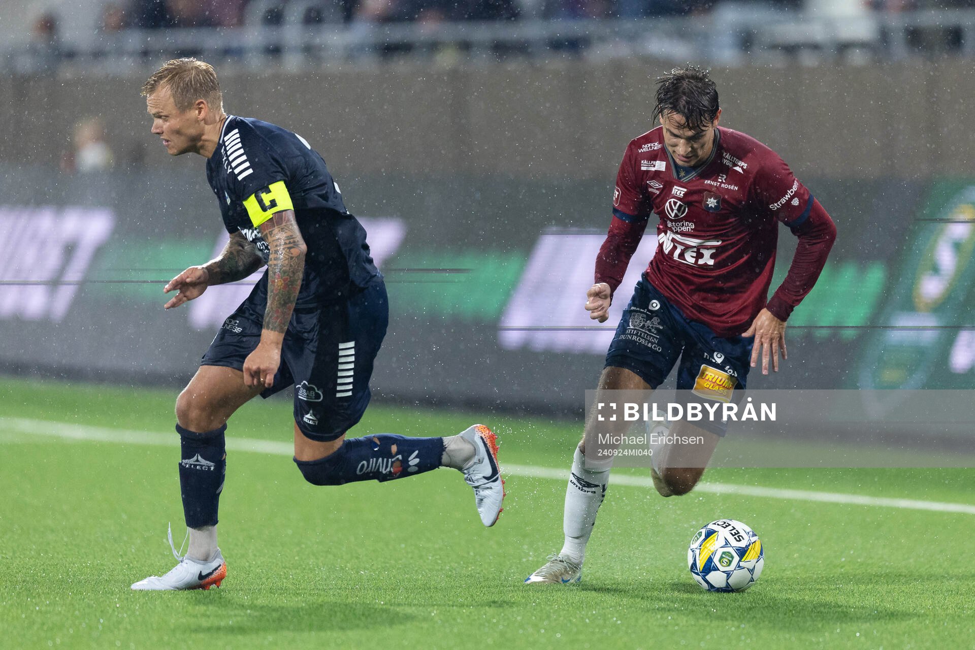 Utsiktens Jesper Brandt och Örgrytes Noah Christoffersson