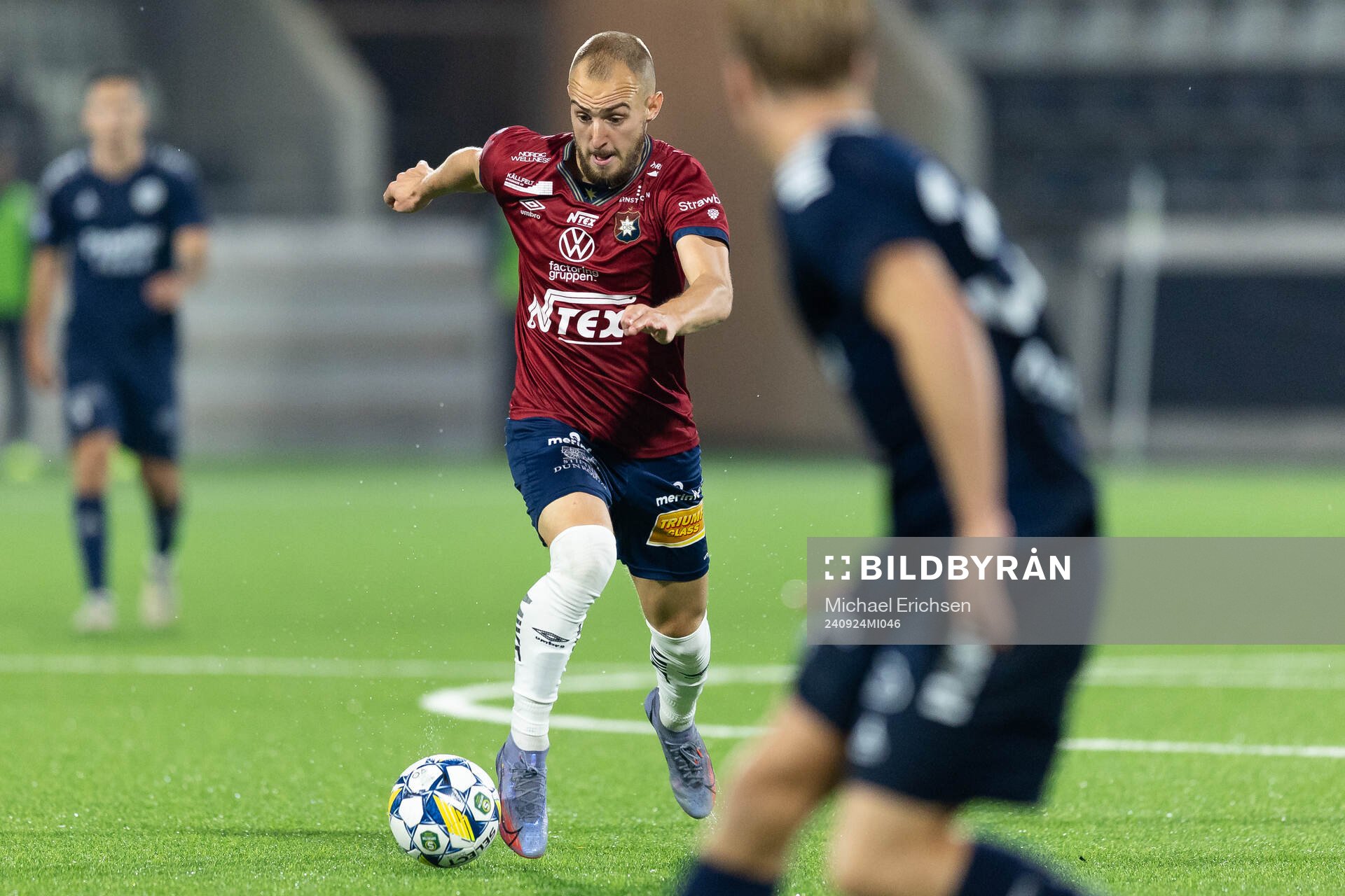Örgrytes Amel Mujanic under fotbollsmatchen i Superettan mellan Utsikten och Örgryte den 24 september 2024 i Göteborg. 