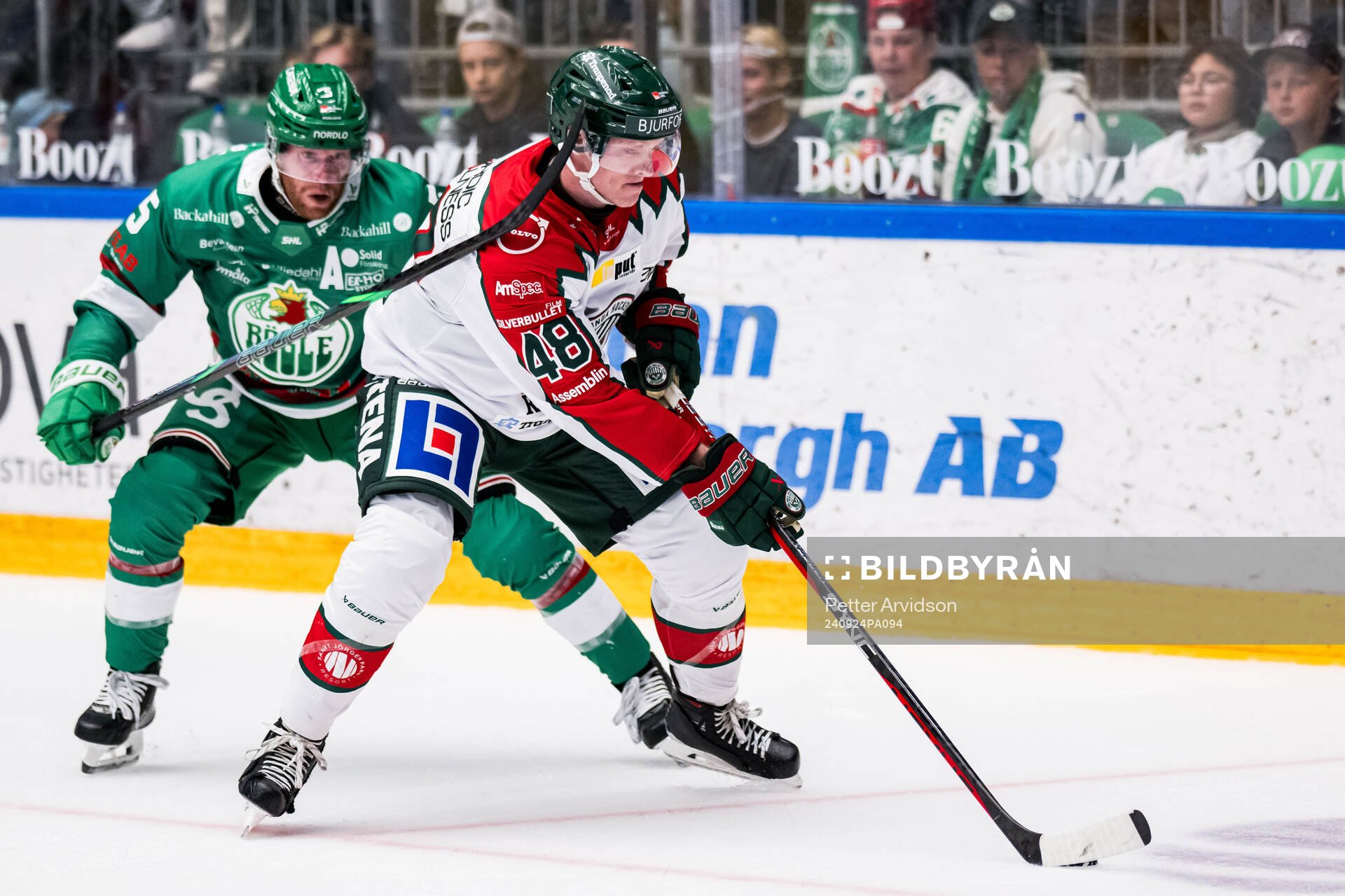 Rögles Ludvig Claesson och Frölundas Carl Klingberg