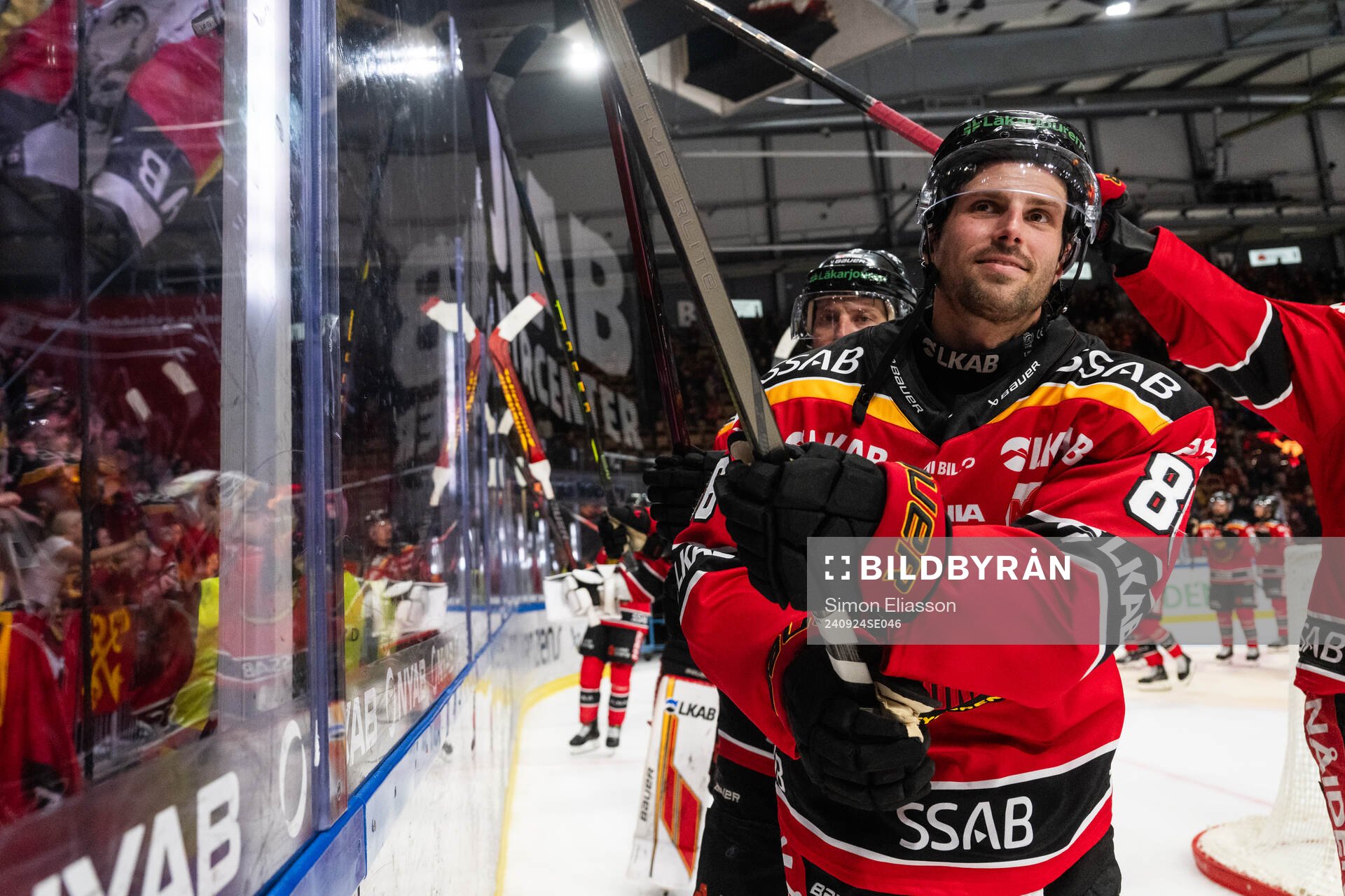Luleås Mathias Bromé jublar