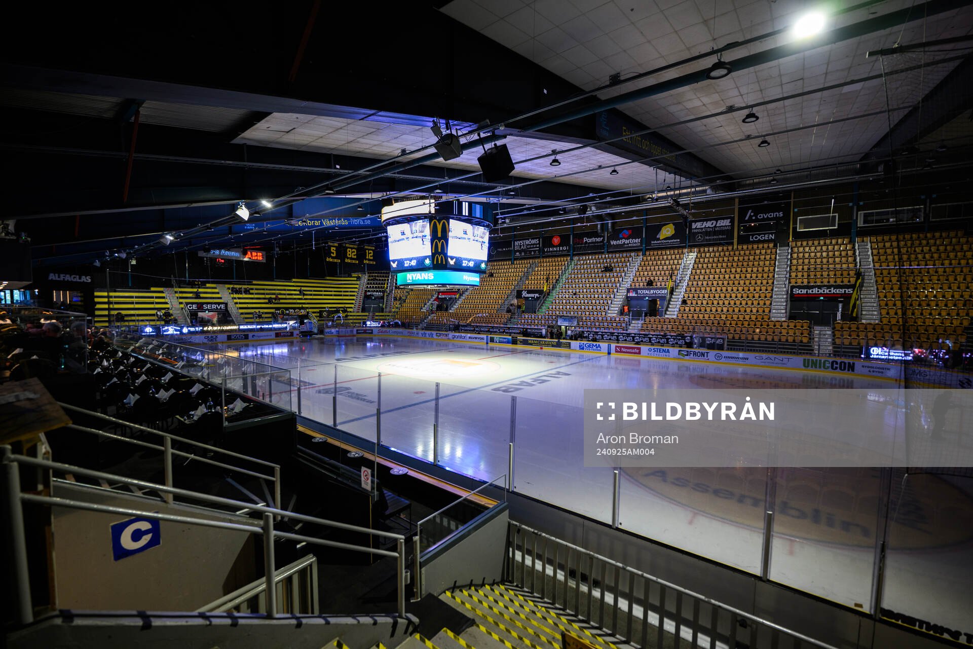 Interiör vy av ABB Arena
