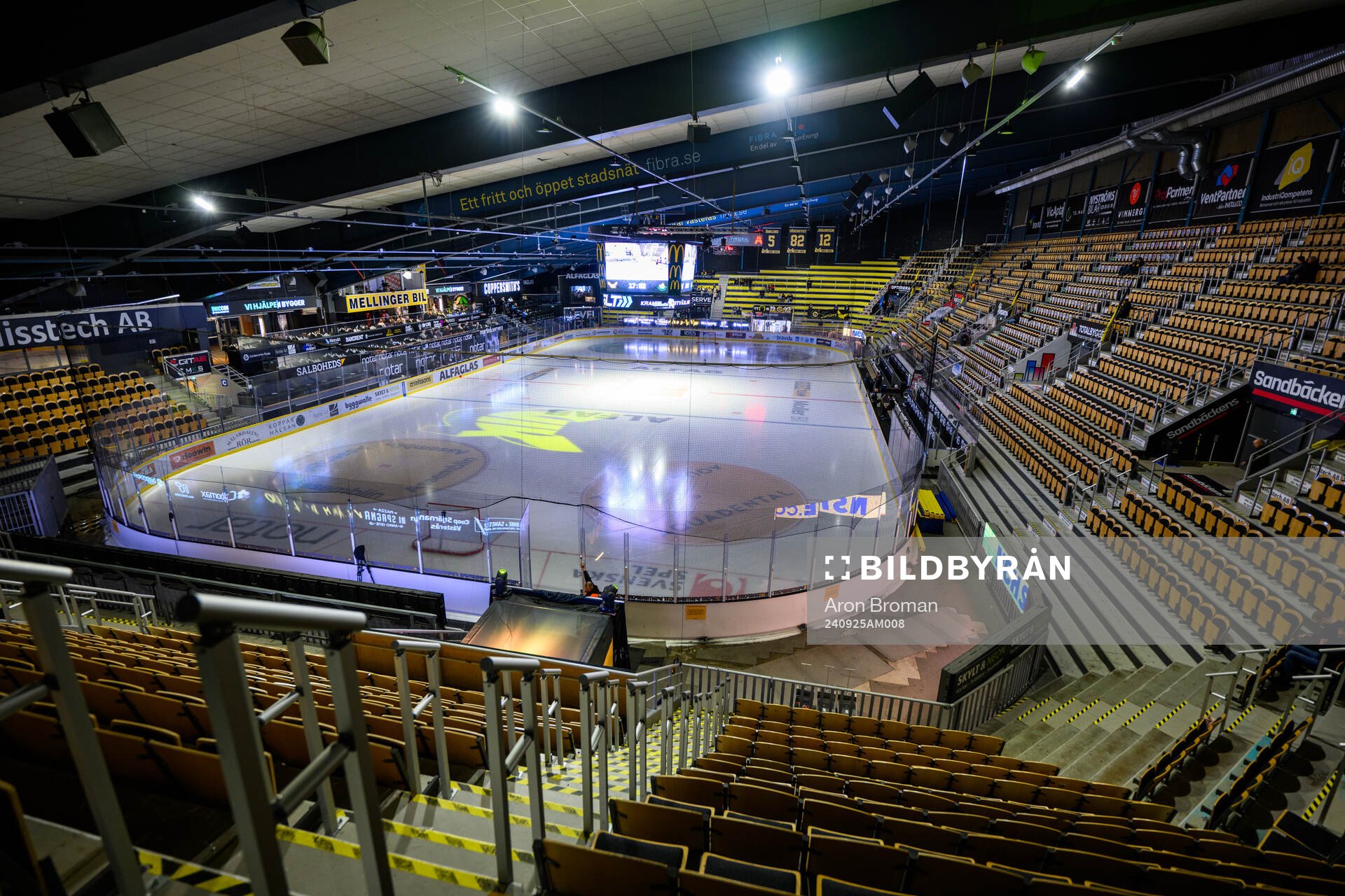 Interiör vy av ABB Arena