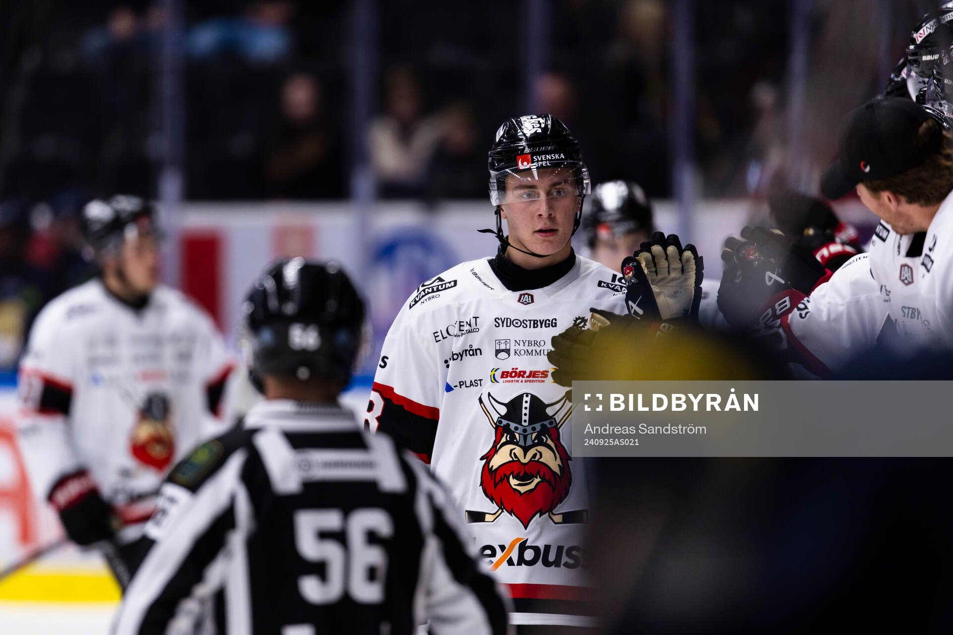 Nybro Vikings Herman Träff jublar