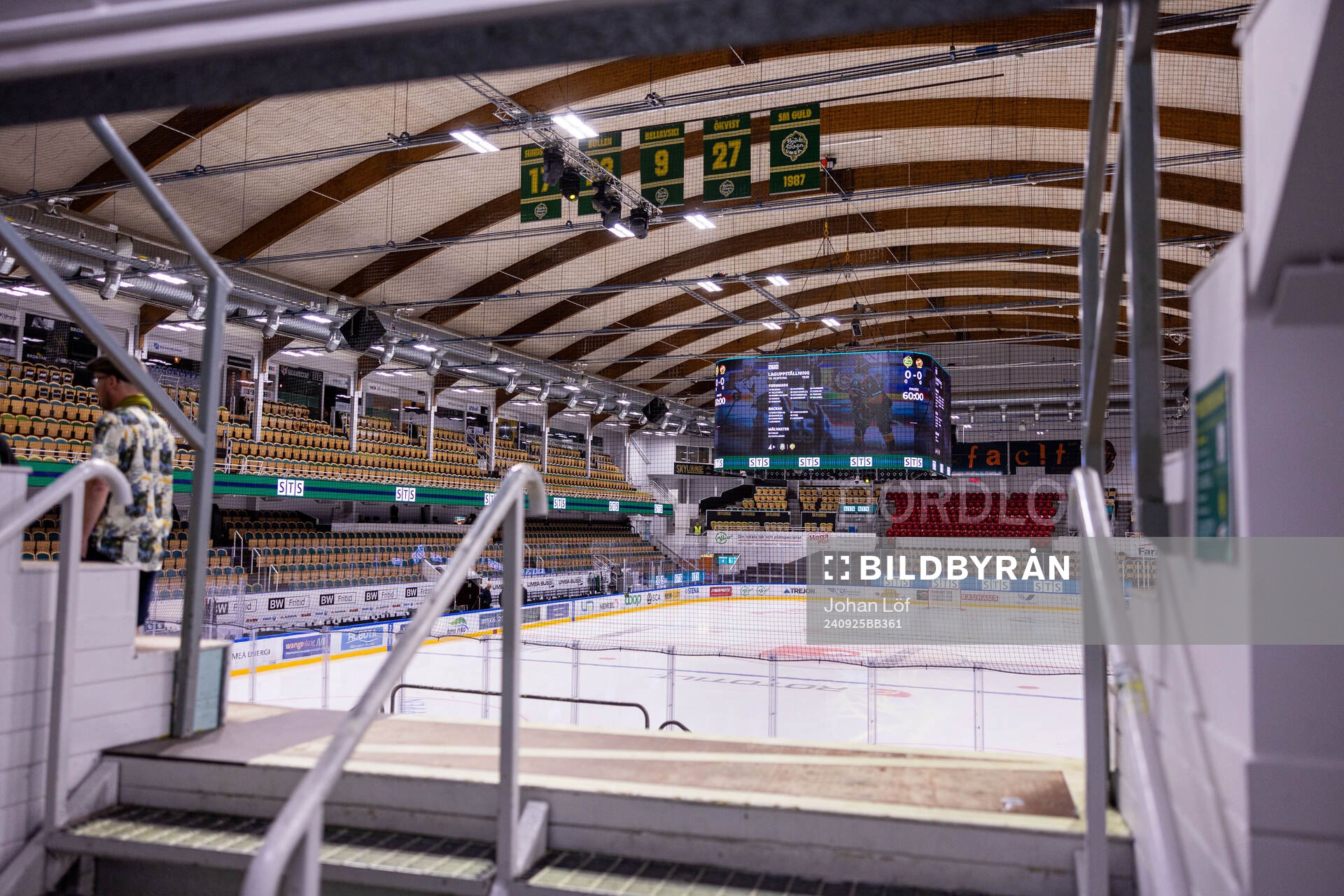 Visionite arena innan ishockeymatchen i Hockeyallsvenskan