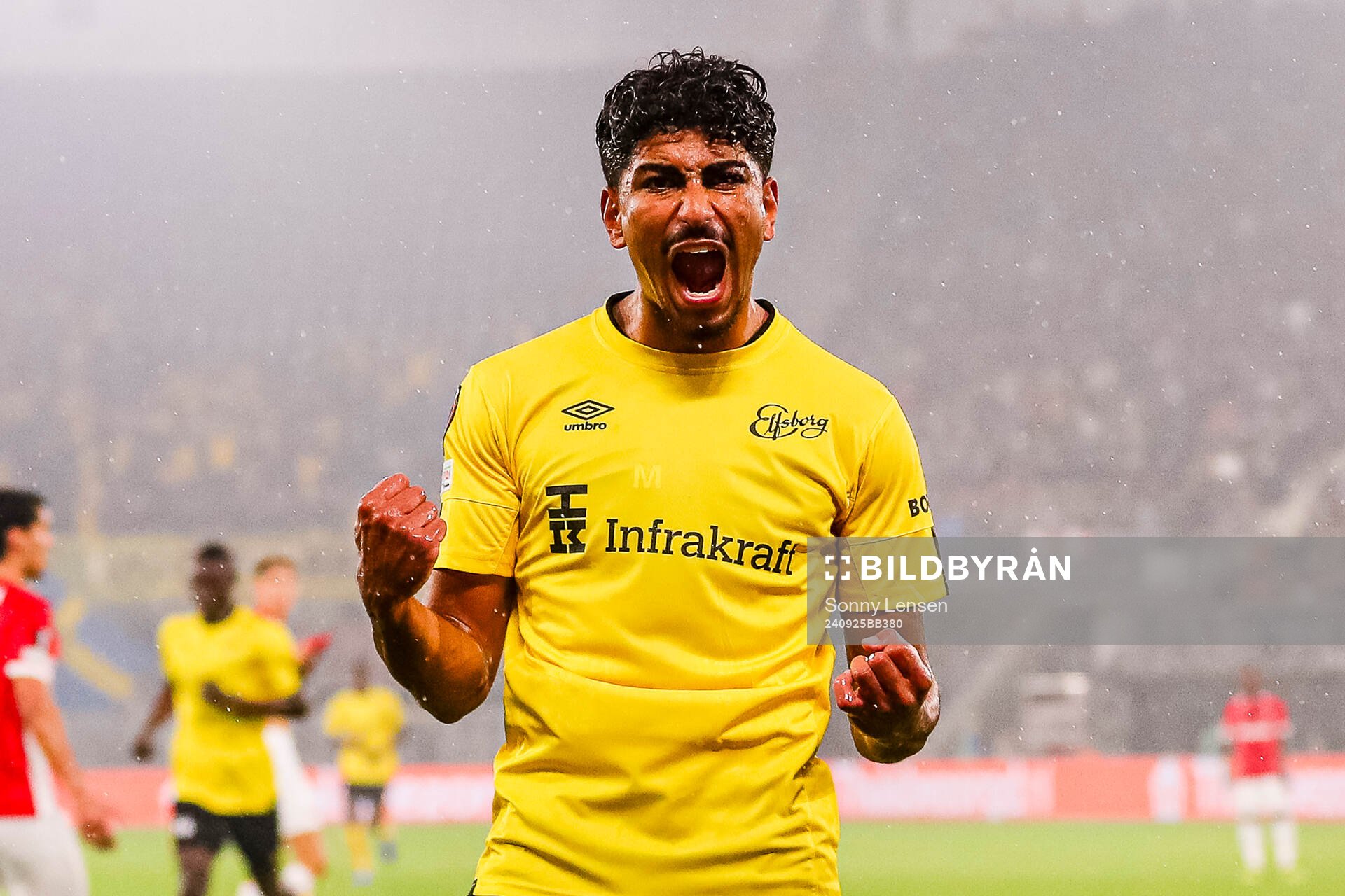 Ahmed Qasem of Elfsborg celebrates