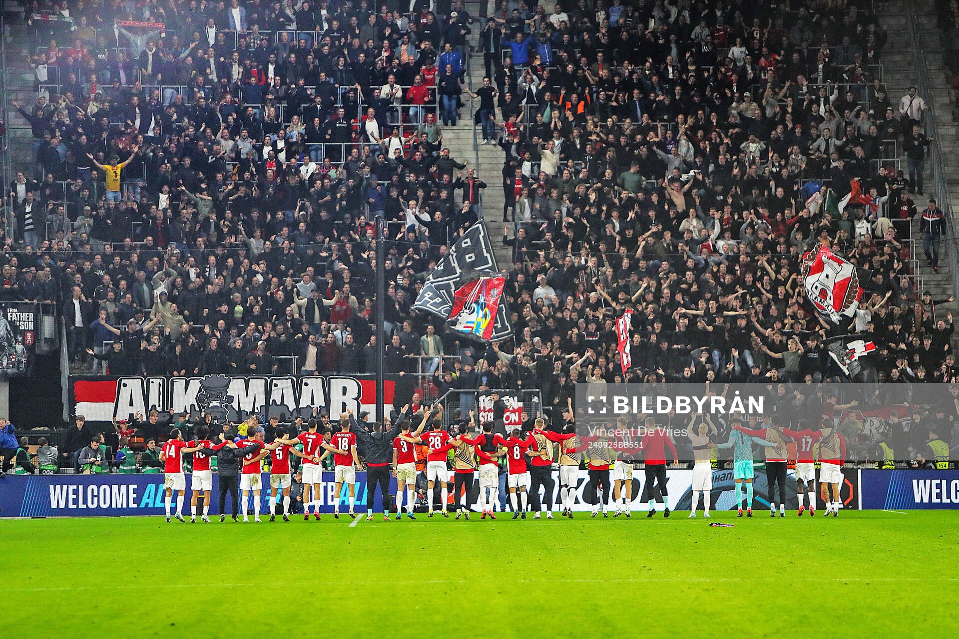 during the UEFA Europa League between AZ Alkmaar and