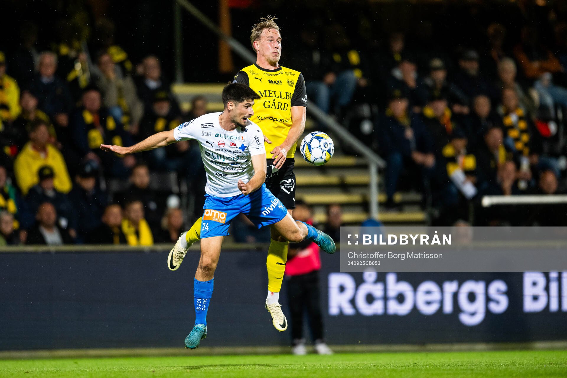 Värnamos Emin Grozdanic och Mjällbys Herman Johansson