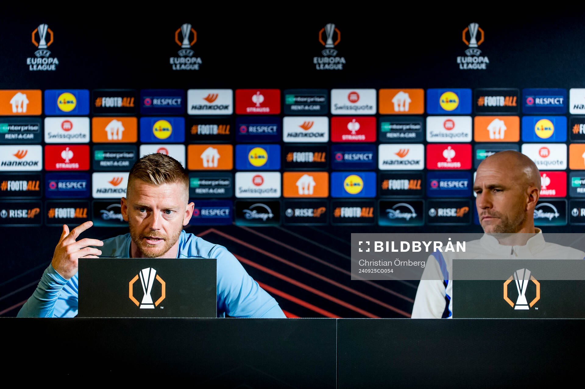 Anders Christiansen and head coach Henrik Rydström of
