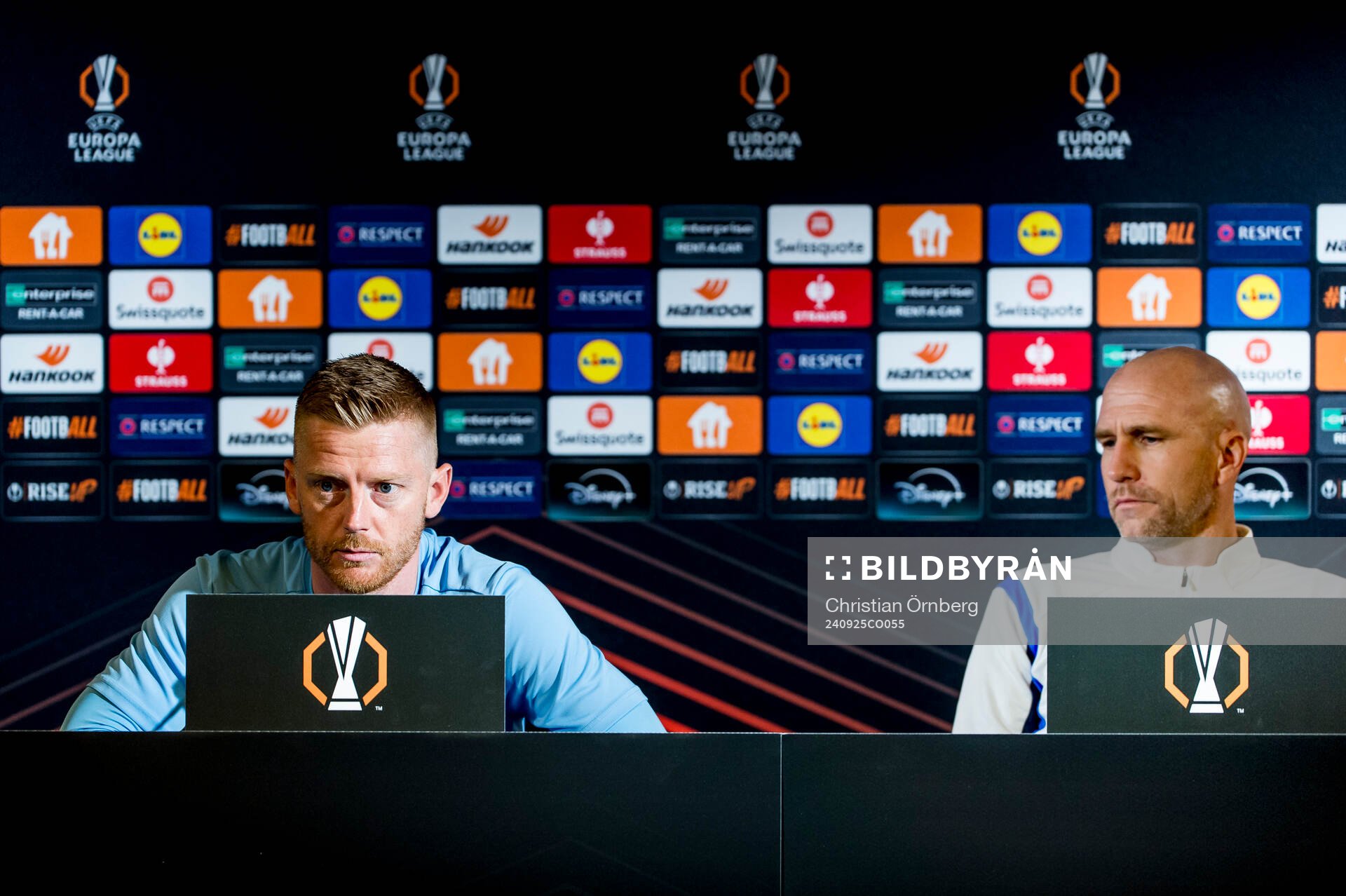 Anders Christiansen and head coach Henrik Rydström of