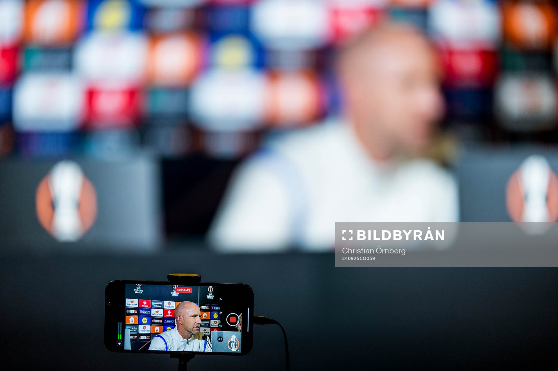 Head coach Henrik Rydström of Malmö FF during a press conference with Malmö FF on September 25, 2024 in Malmö. 