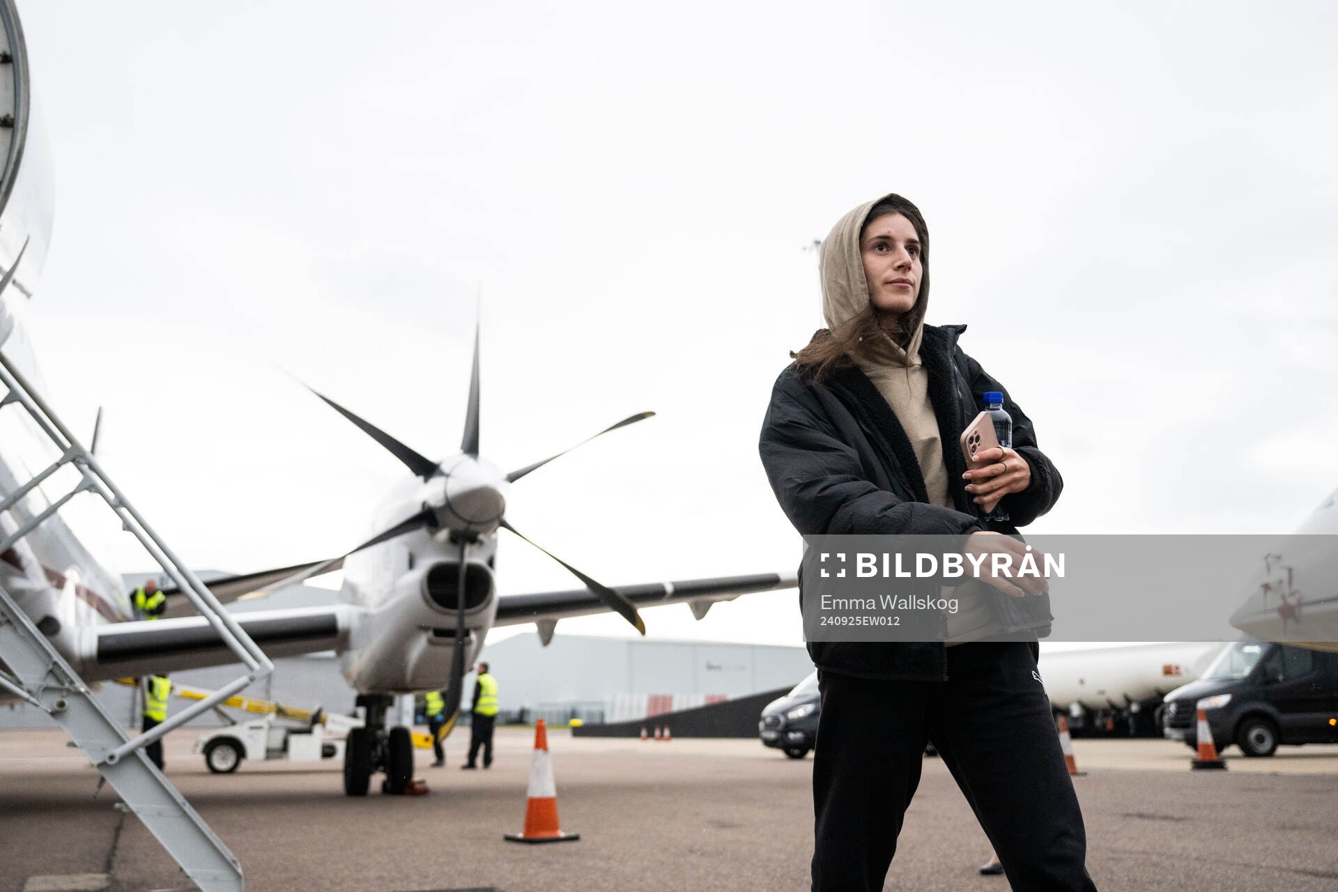 Clarissa Larisey of Häcken travel to London ahead of the UEFA Women's Champions League Qualification on September 25, 2024. 